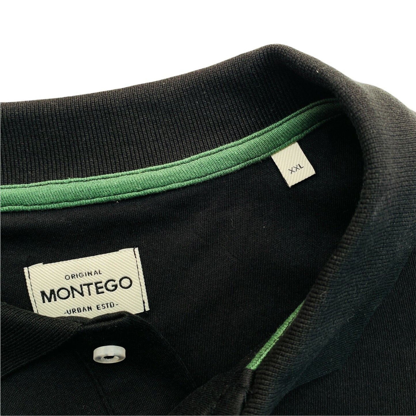 MONTEGO Black Polo Neck Long Sleeves T Shirt Size 2XL