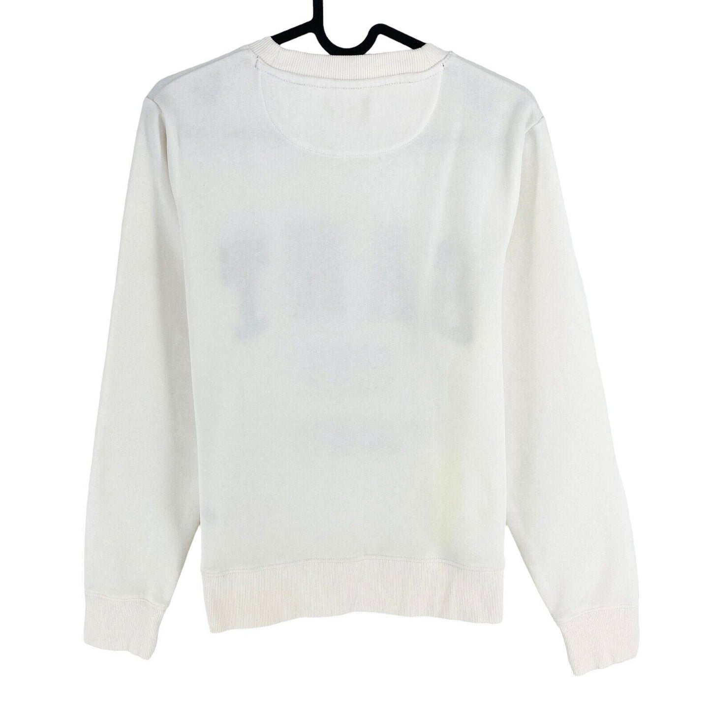 GANT Women White Logo Crew Neck Jumper Sweater Size S