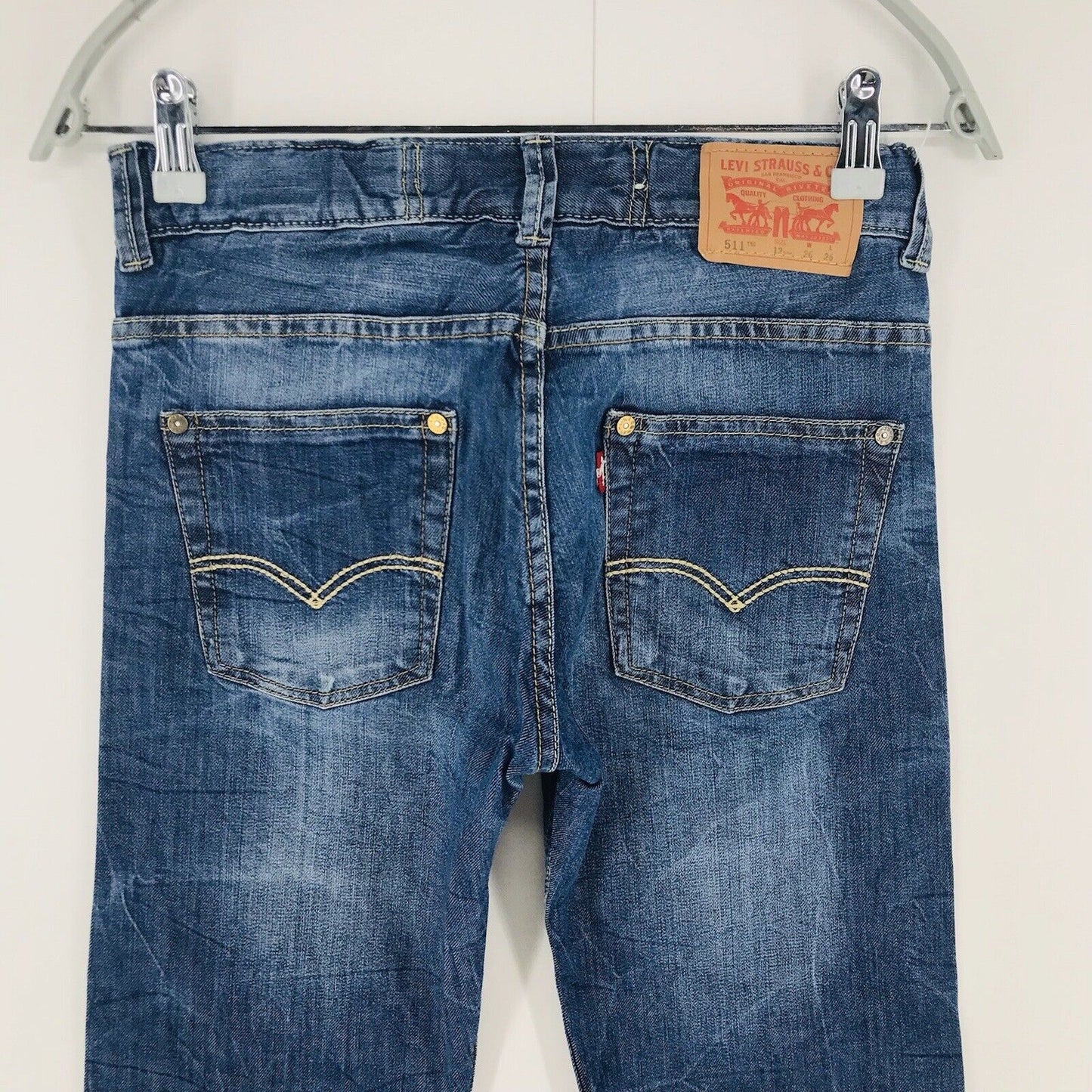 Vintage Levi's 511 Boys Blue Slim Fit Jeans 12 Reg / W26 L26