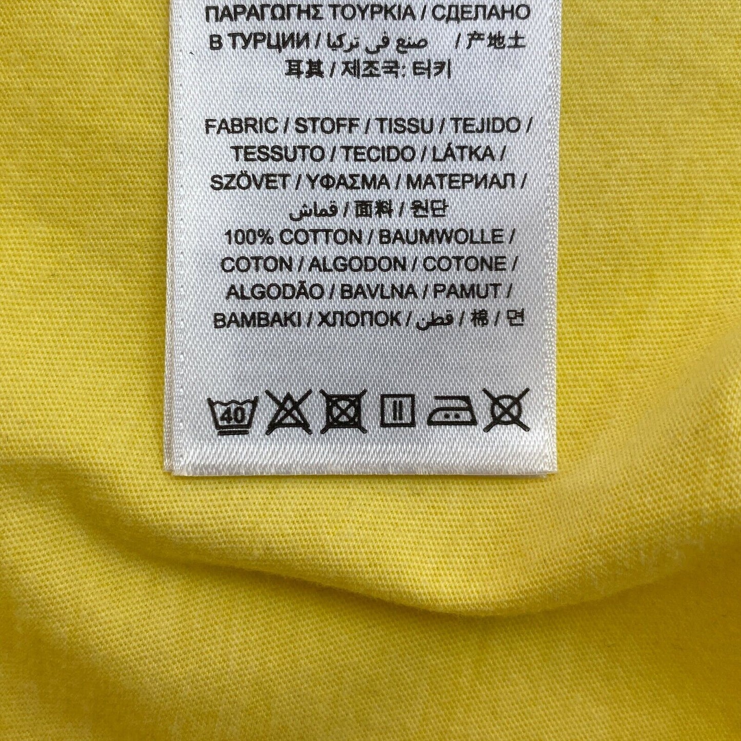 GANT Yellow Sun Faded V Neck T Shirt Top Size XS