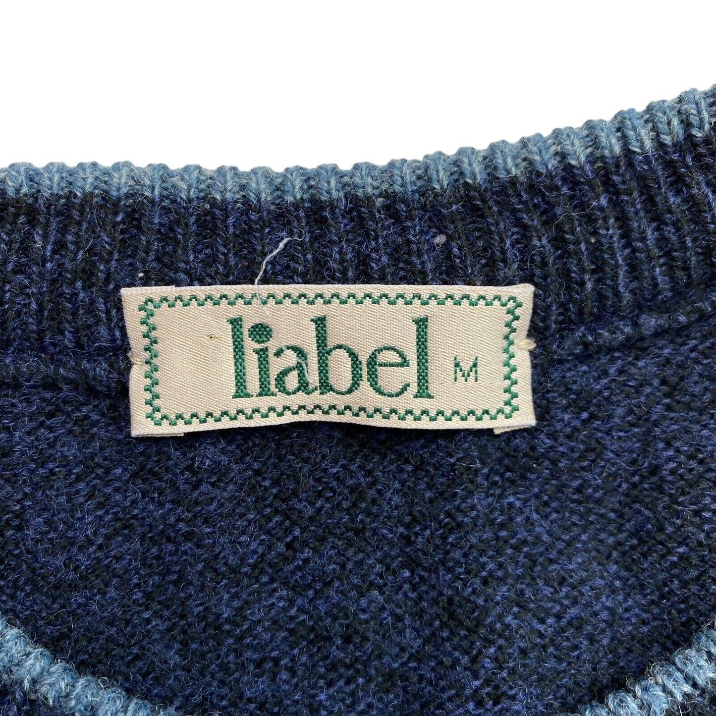 Cosby Vintage Retro 90s Liabel Blue Sweater Pullover Size M