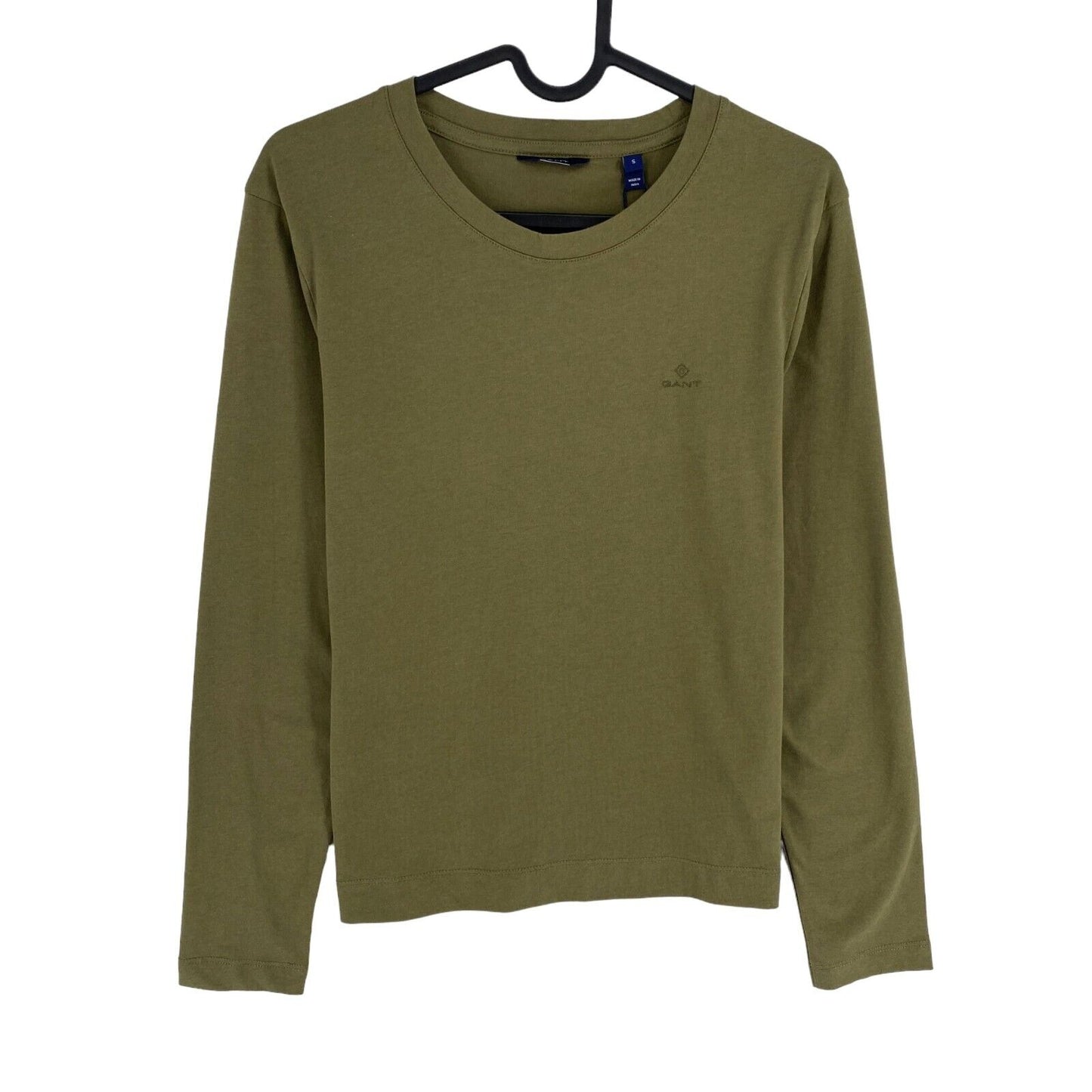 GANT Green Original Crew Neck Long Sleeves T Shirt Size S