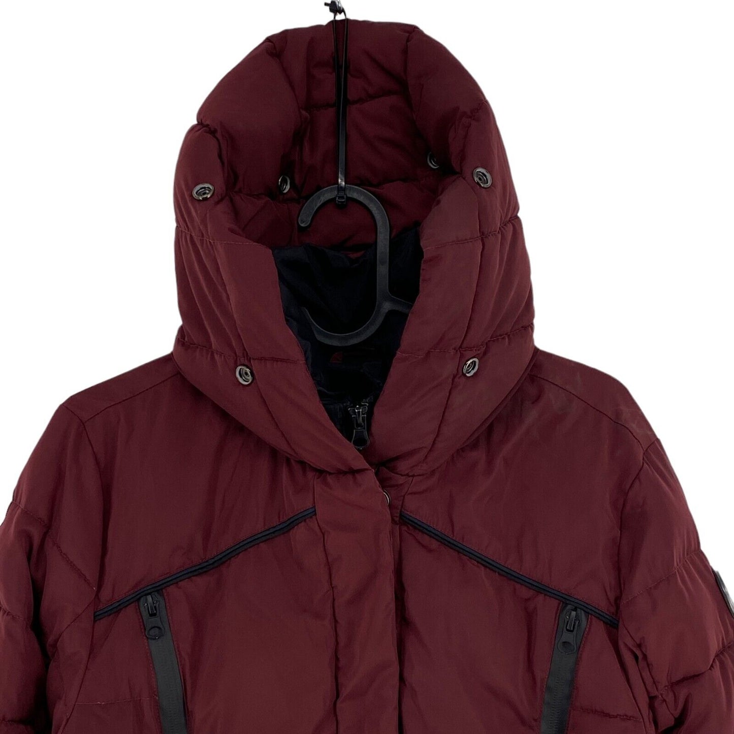 SUPERDRY Dark Red Hooded Padded Jacket Coat Size S