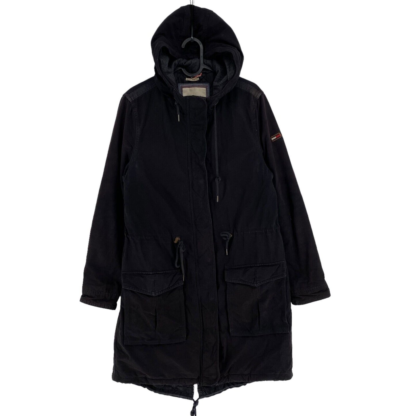 TOMMY HILFIGER DENIM Veste Parka à capuche en mélange de coton marron foncé Taille M