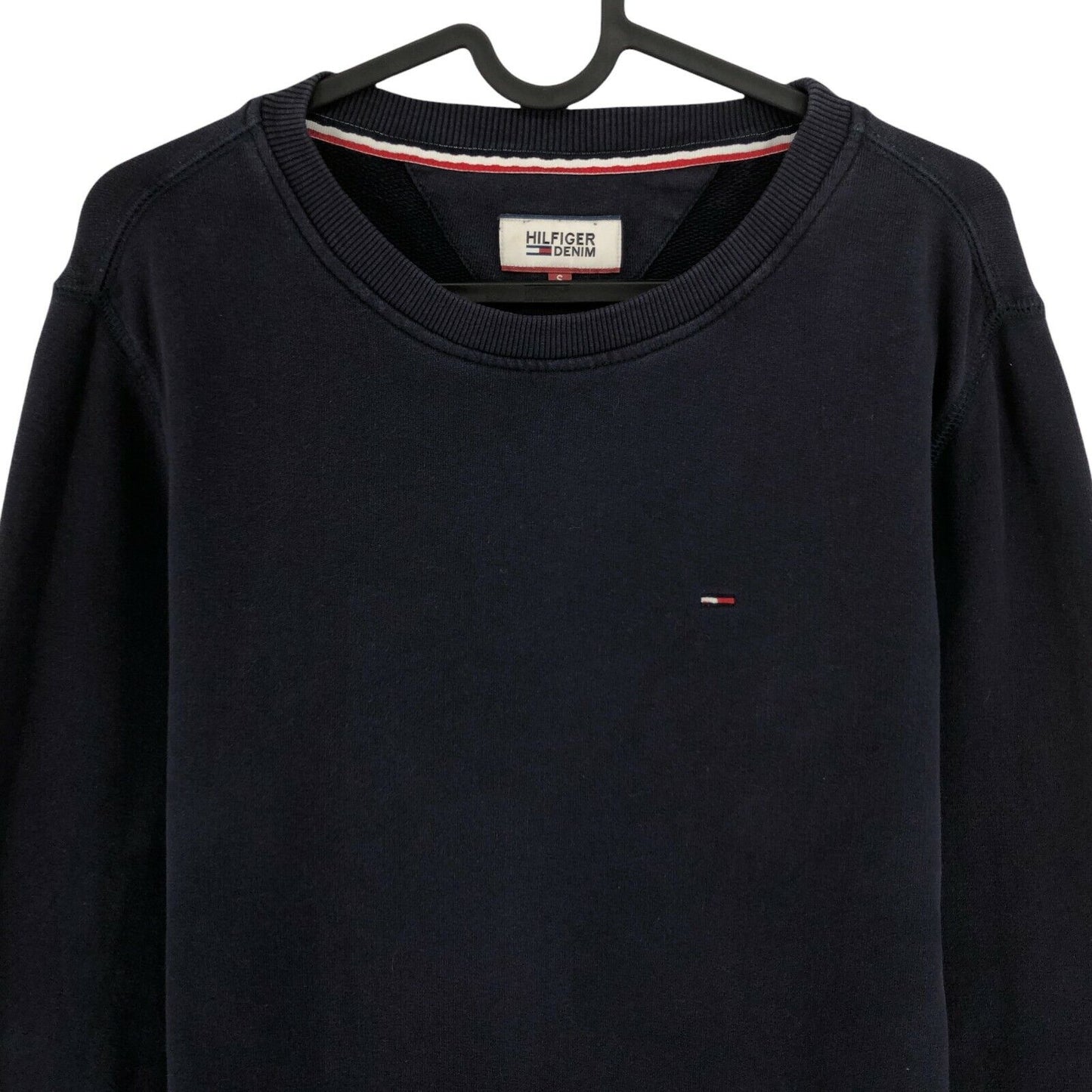 TOMMY HILFIGER DENIM Navy Blue Crew Neck Sweater Jumper Size S