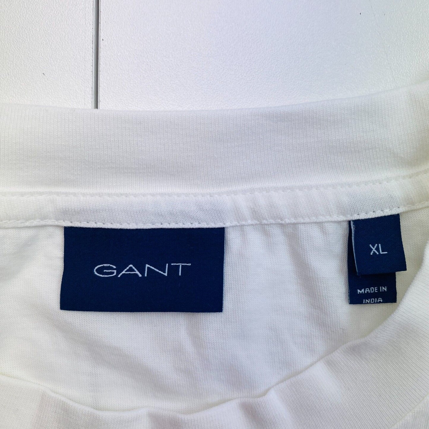 GANT Men White Tonal Archive Shield Crew Neck Short Sleeves T Shirt Size XL