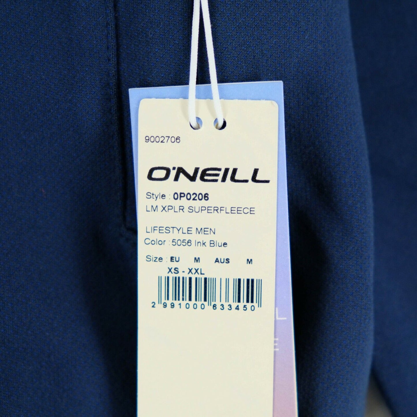 O'NEILL XPLR Super Fleece Blue Full Zip Hooded Sweat Jacket Jumper Size M