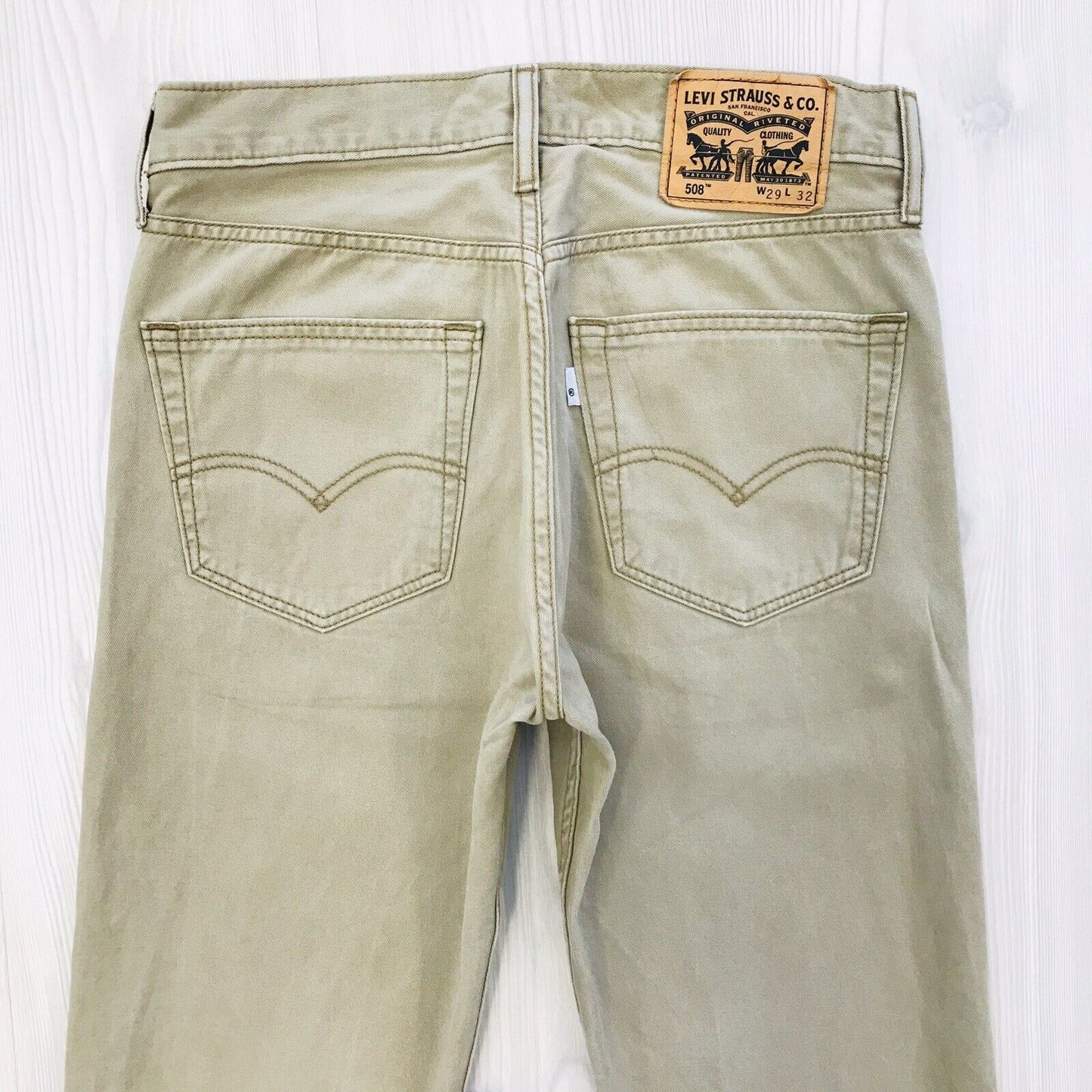 Levi's 508 Beige Standard Straight Fit Jeans Size W29 L32