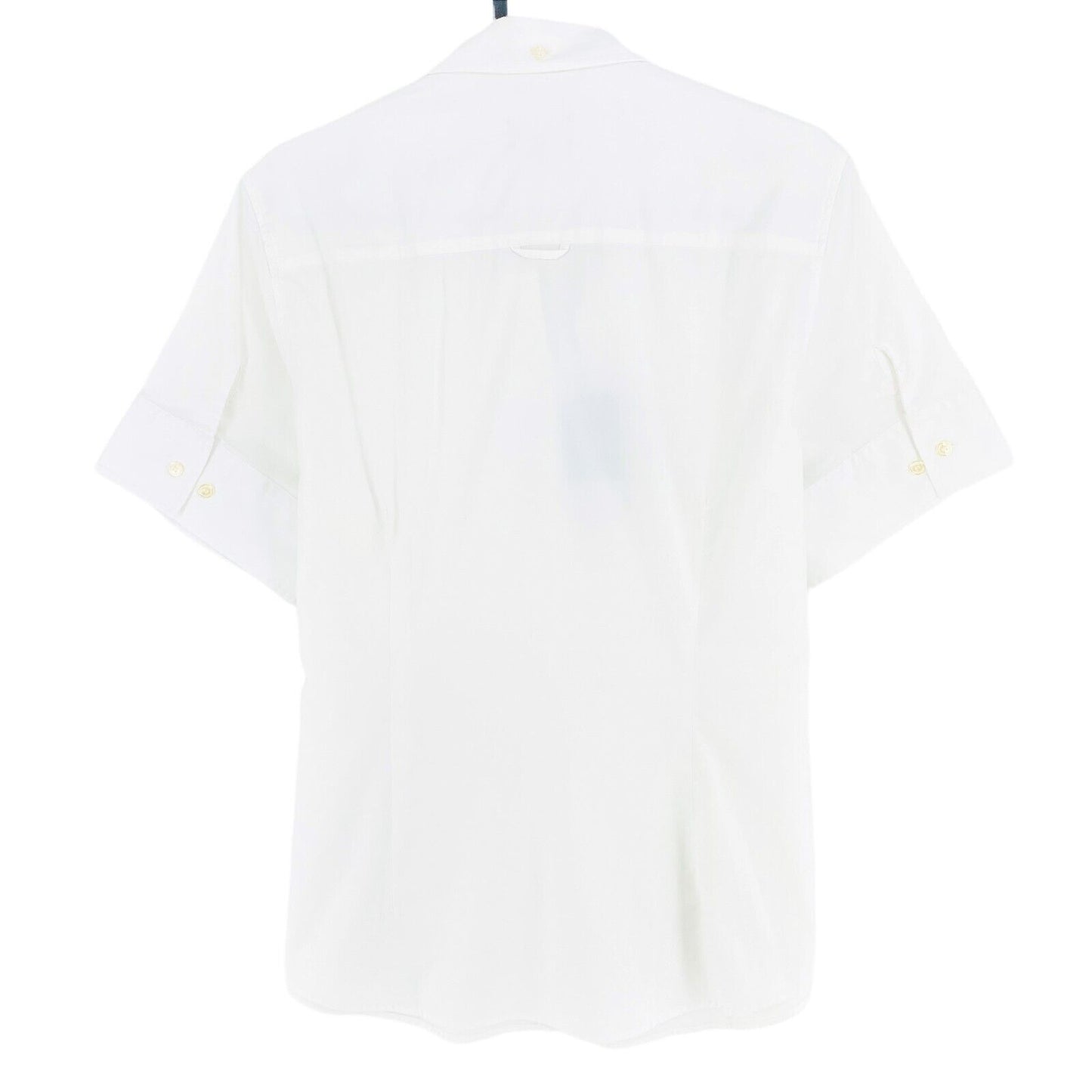 GANT White Stretch Oxford Solid Short Sleeves Shirt Size EU 40 UK 12 US 10