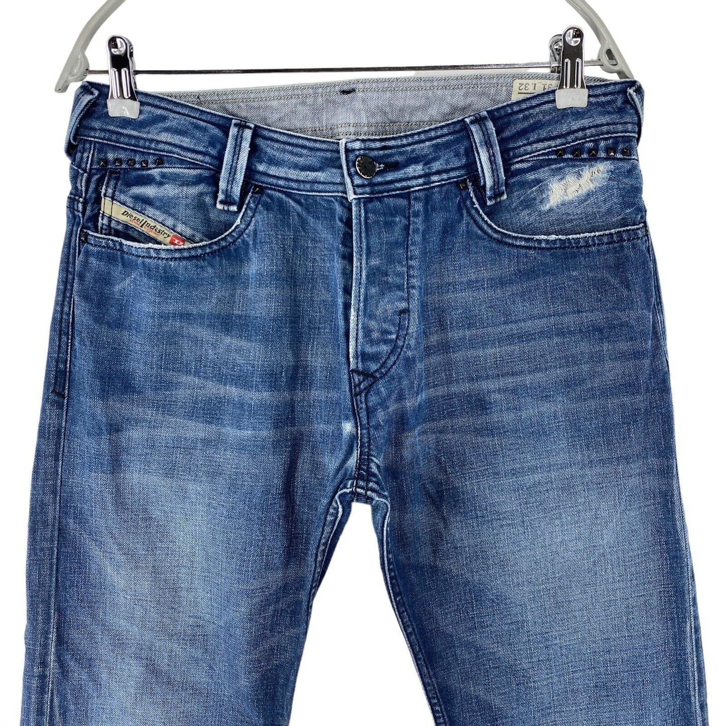 Diesel SLAMMER Blaue Jeans mit gerader Passform, W31 L32, hergestellt in Italien