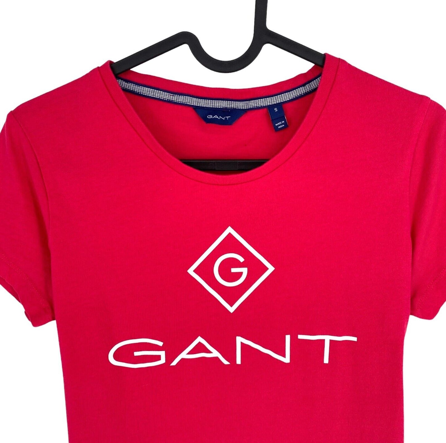 GANT Women Pink Lock Up Crew Neck Short Sleeves T Shirt Size S