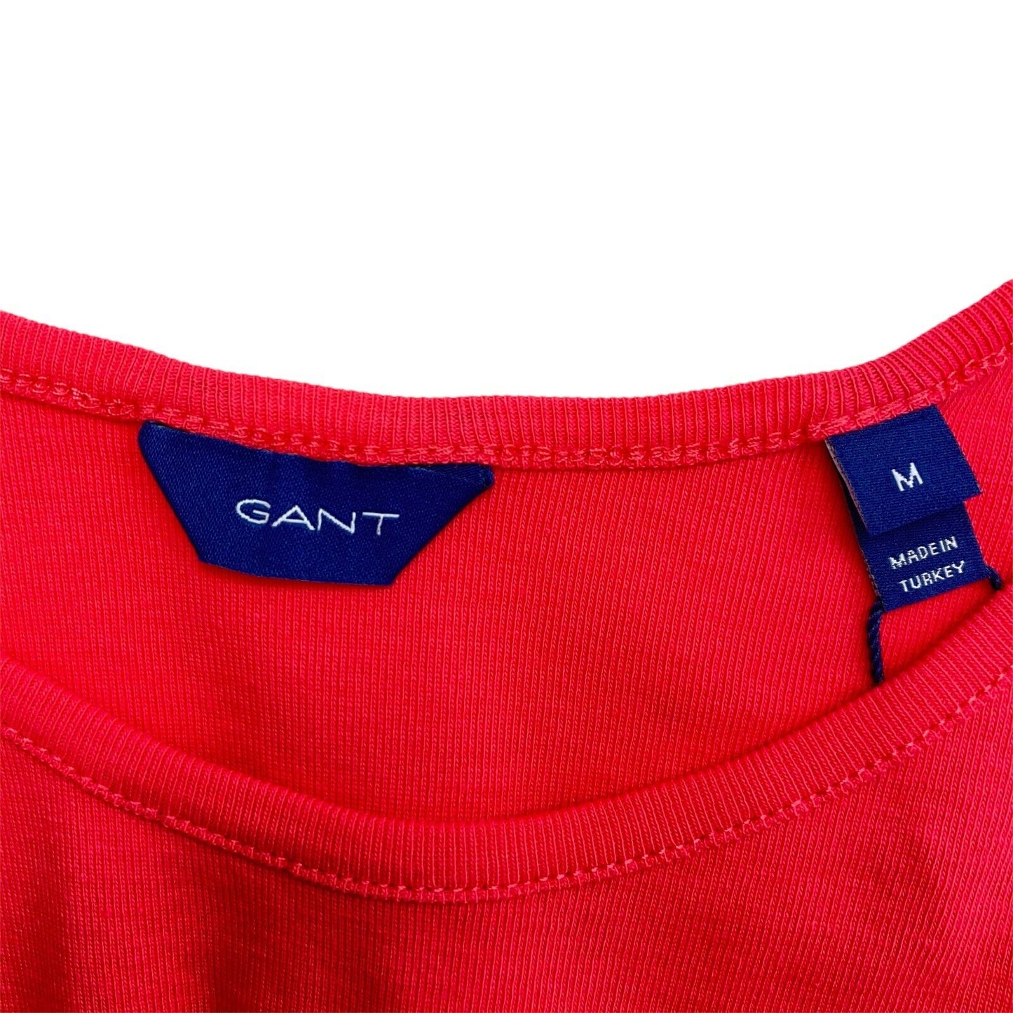 GANT Red 1 x 1 Rib Scoop Neck Tank Top Size M