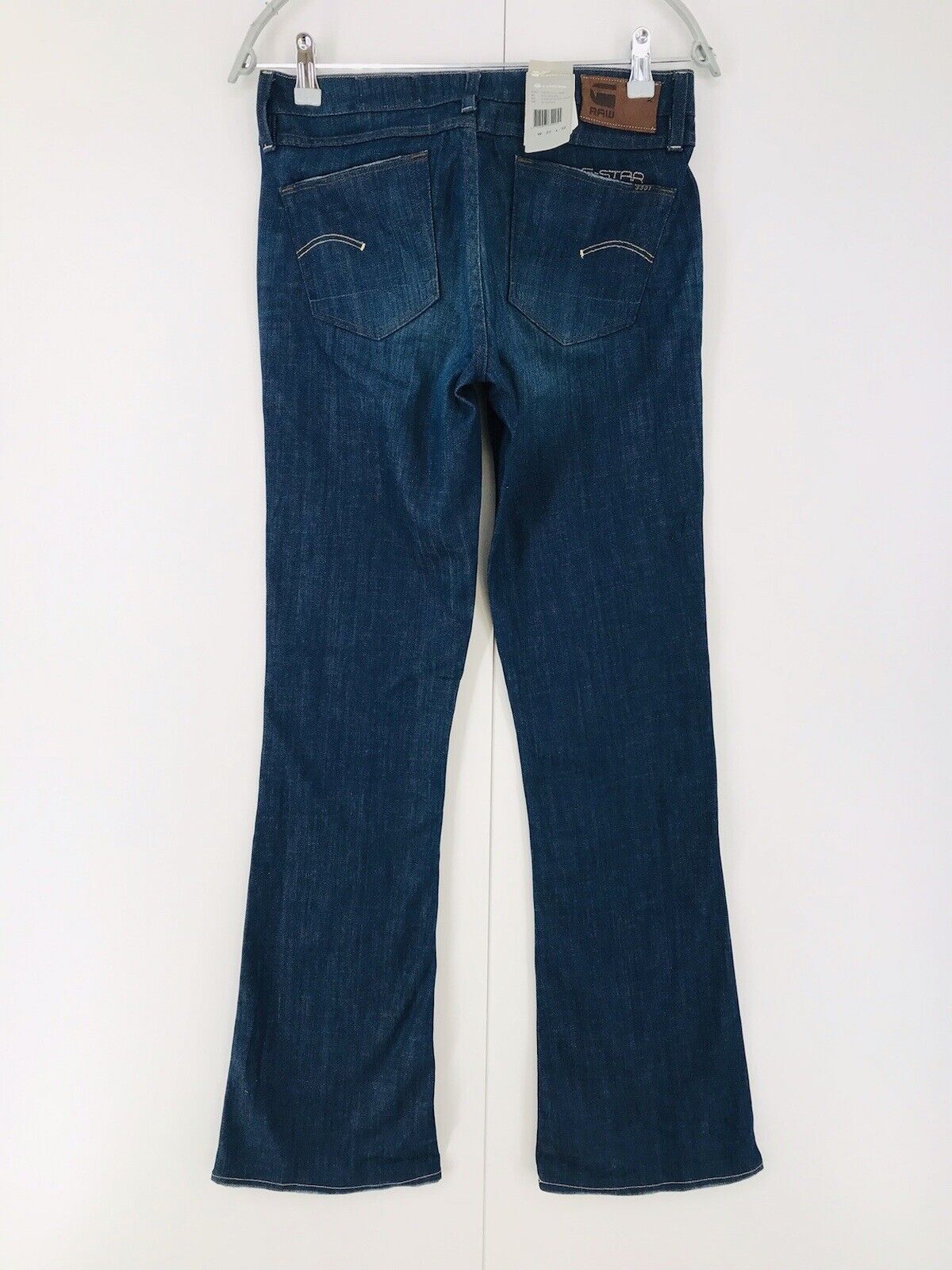 G-STAR RAW 3301 BELL CUT Femme Bleu Foncé Regular Bootcut Fit Jeans W27 L32