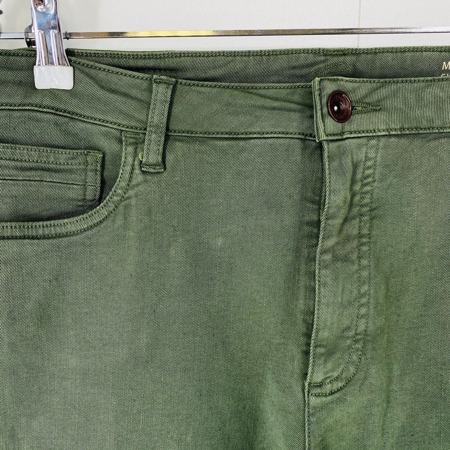 Camel Active Women Dark Green Mid Waist Skinny Fit Cargo Jeans Size W31 L32