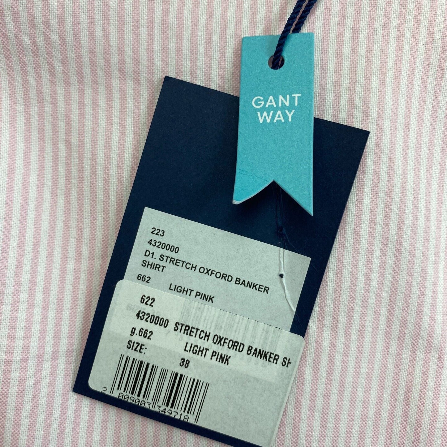 GANT Rosa Stretch Oxford Banker Streifenhemd Größe EU 38 UK 10 US 8