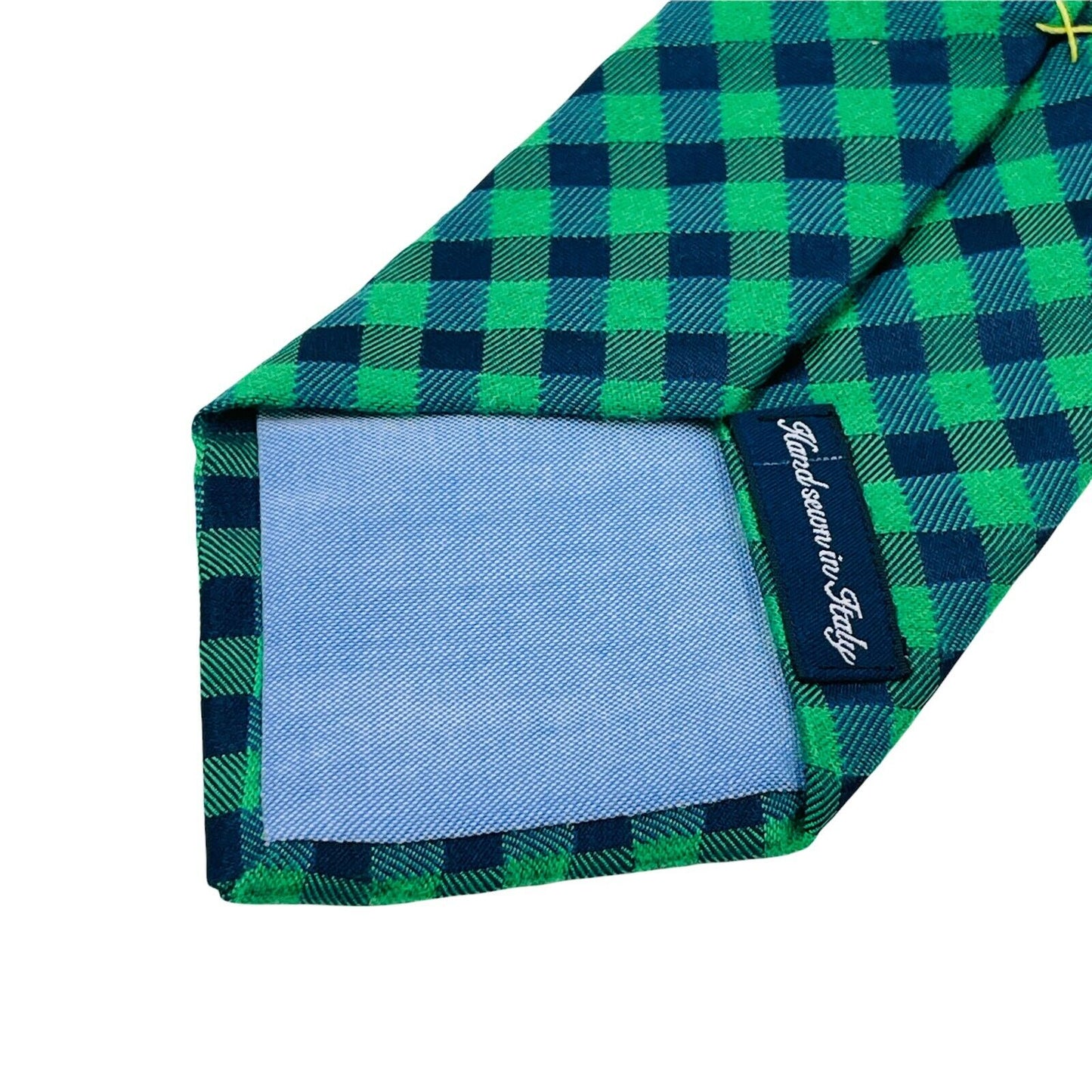 GANT Dark Blue Green Check Print 100% Silk Hand Made Tie