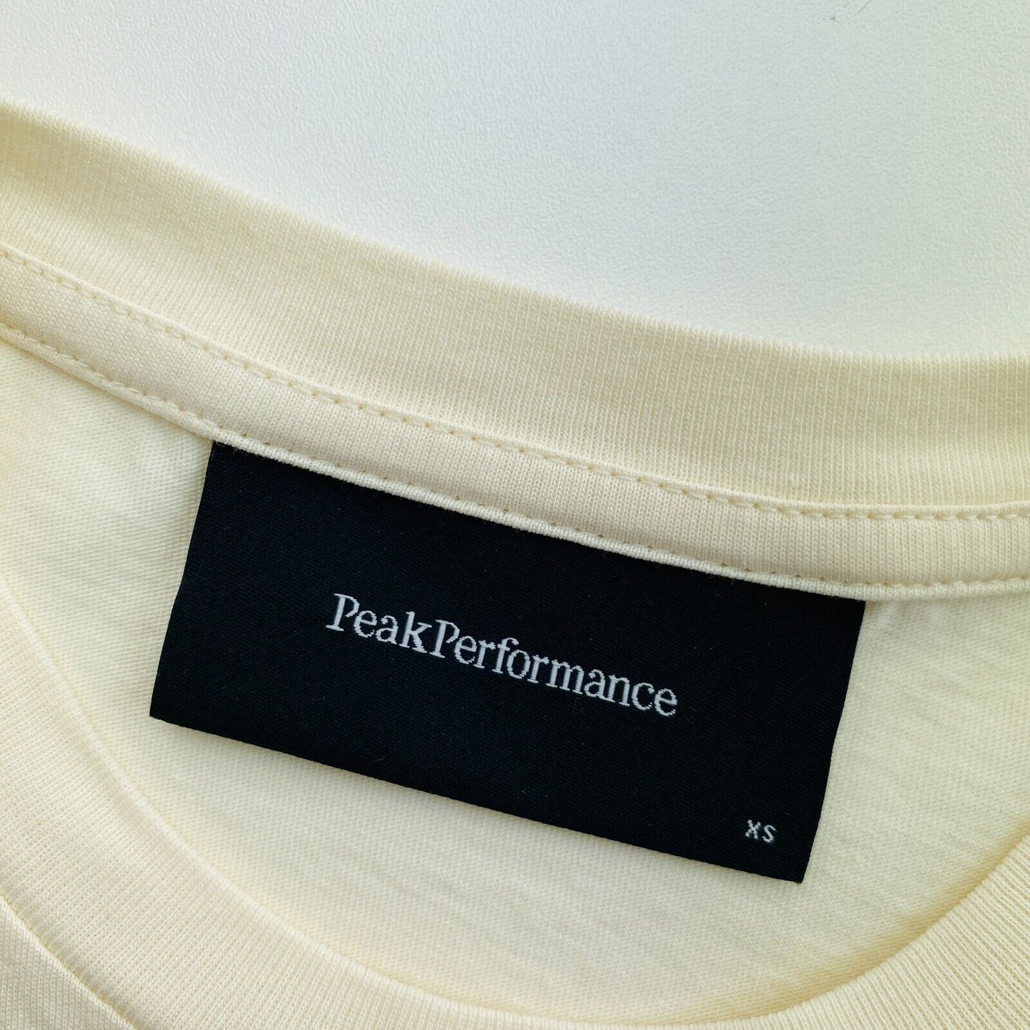 Peak Performance Beige Original Small Logo Crew Neck T Shirt Size XS