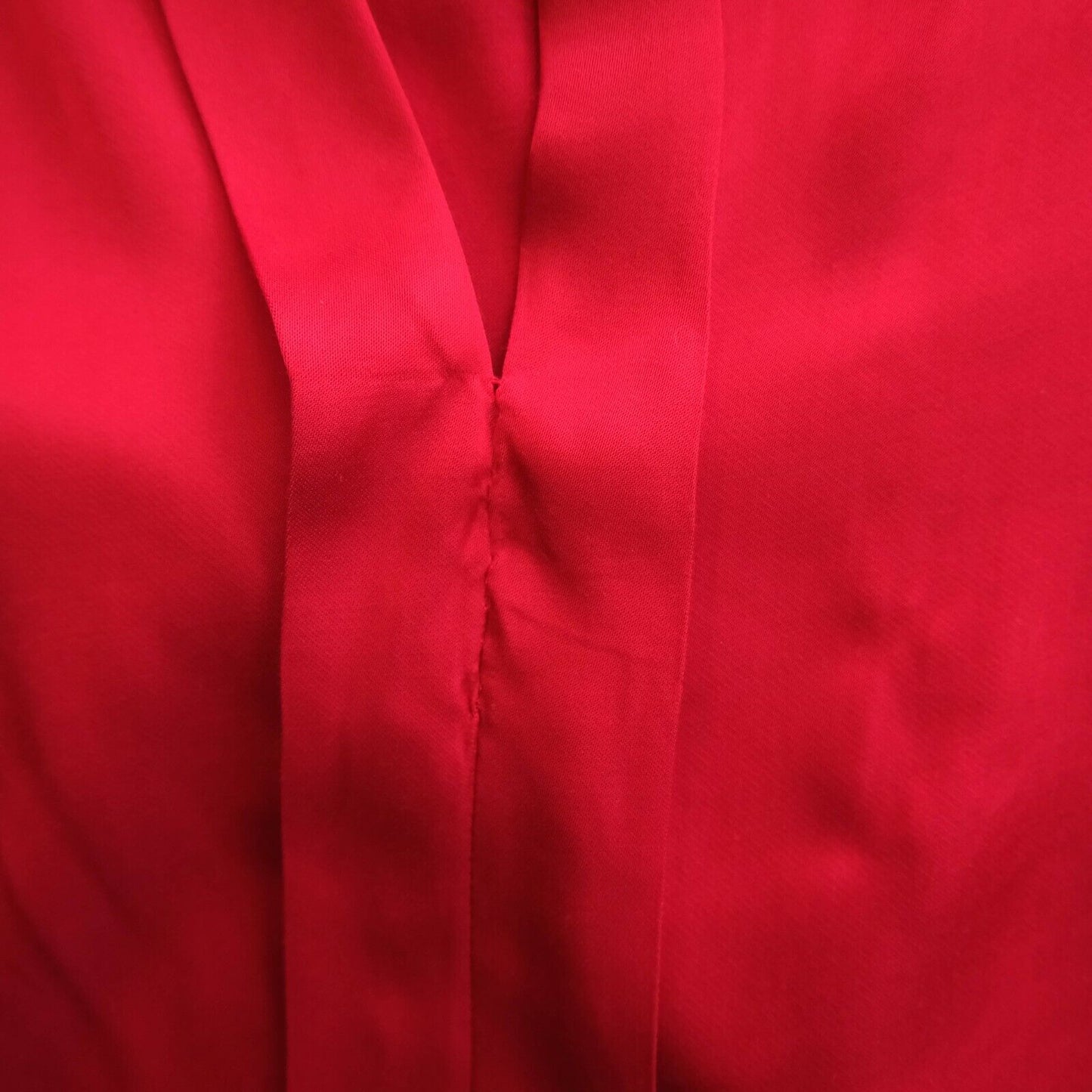 GANT Red V Neck Satin Blouse Size EU 34 UK 8 US 4