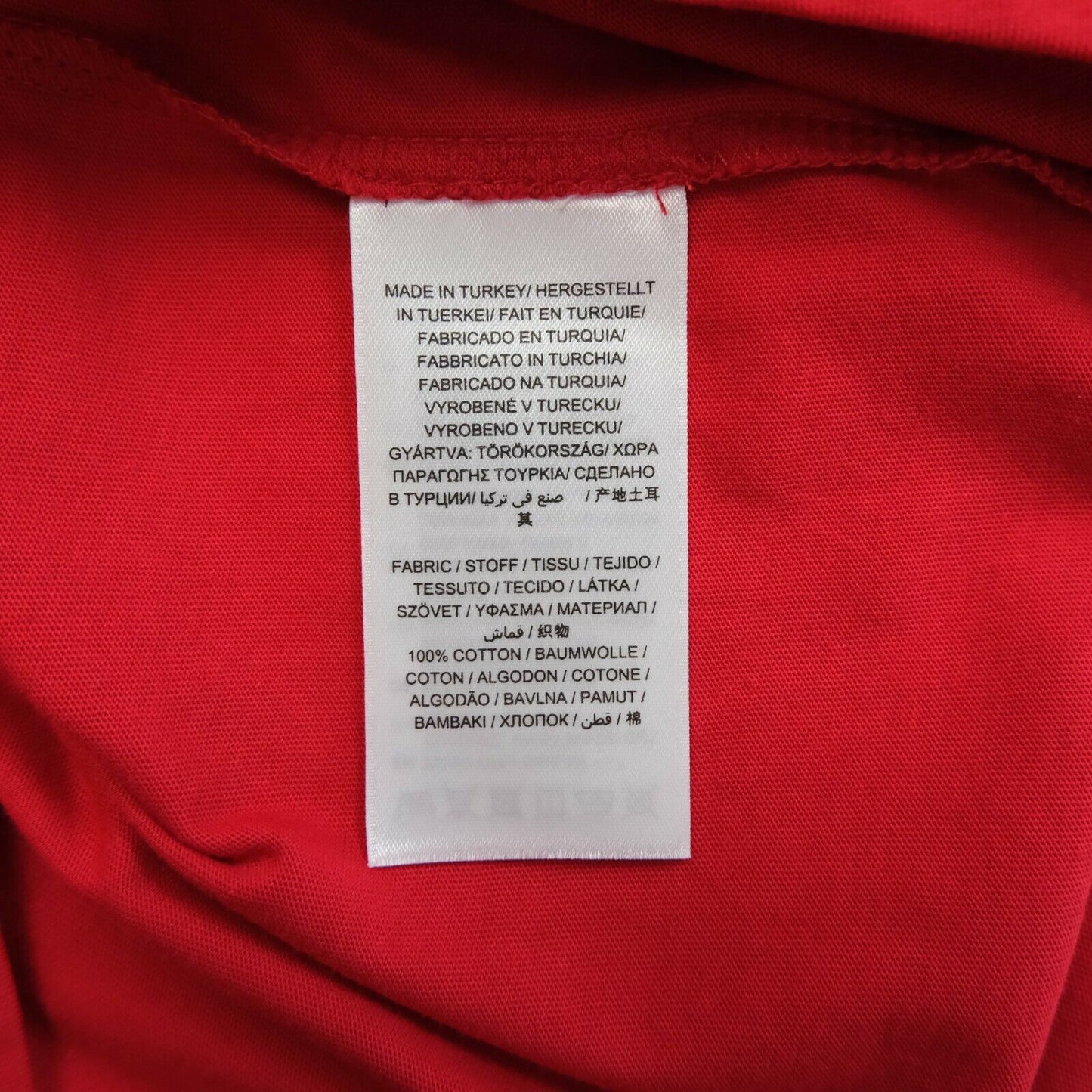 GANT T-Shirt mit Rundhalsausschnitt und langen Ärmeln, großes Logo, Rot, Größe M