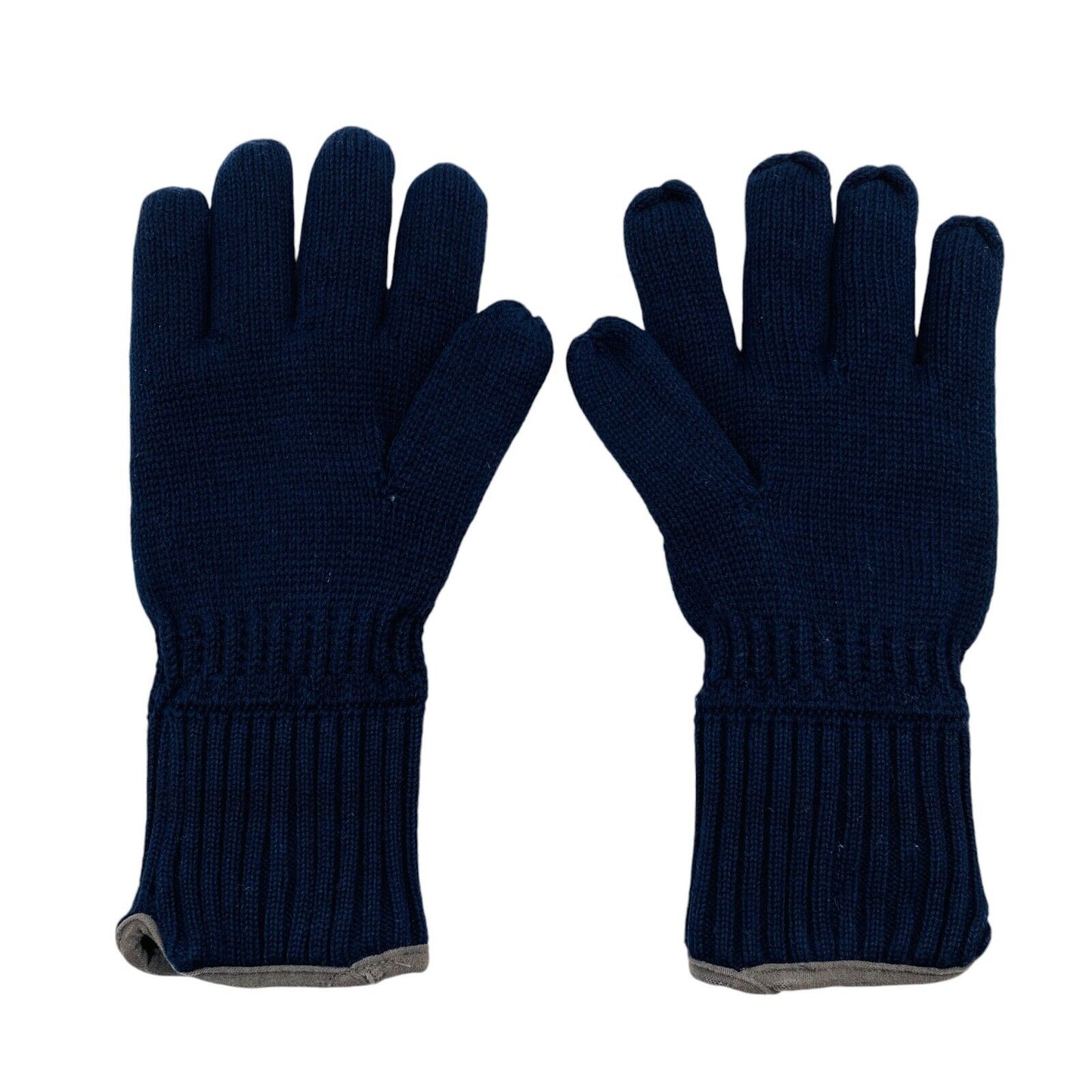 Camel Active Mens Dark Blue Cotton Insulated Warm Knit Gloves Size XL