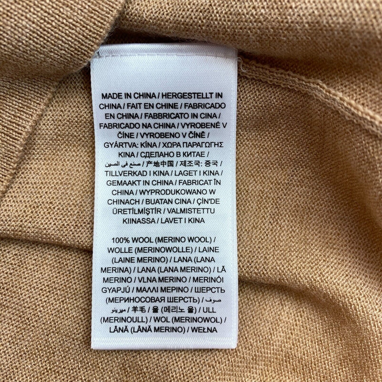 GANT Brauner Rollkragenpullover aus 100 % Wolle, Größe XS