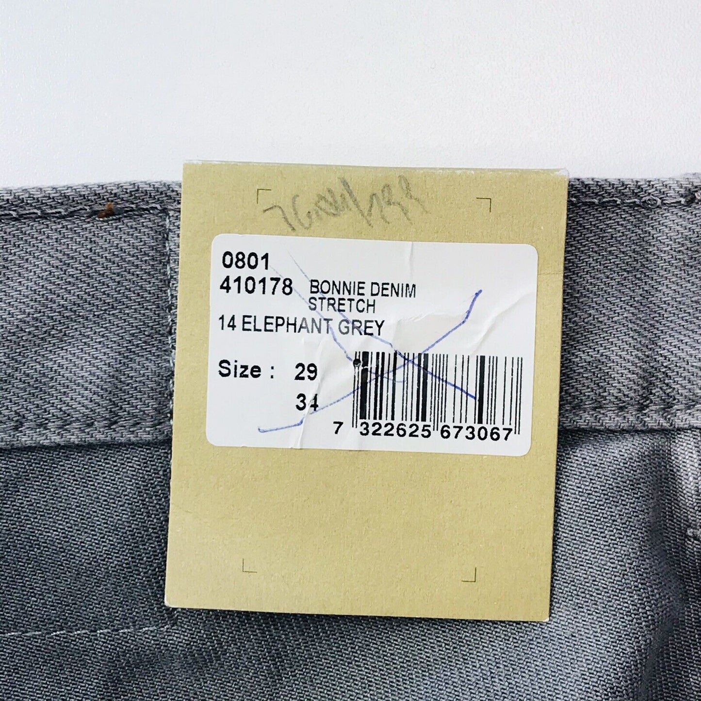 €159 GANT BONNIE Grey High Waist Tight Fit Narrow Jeans W29 L34 Made In Italy