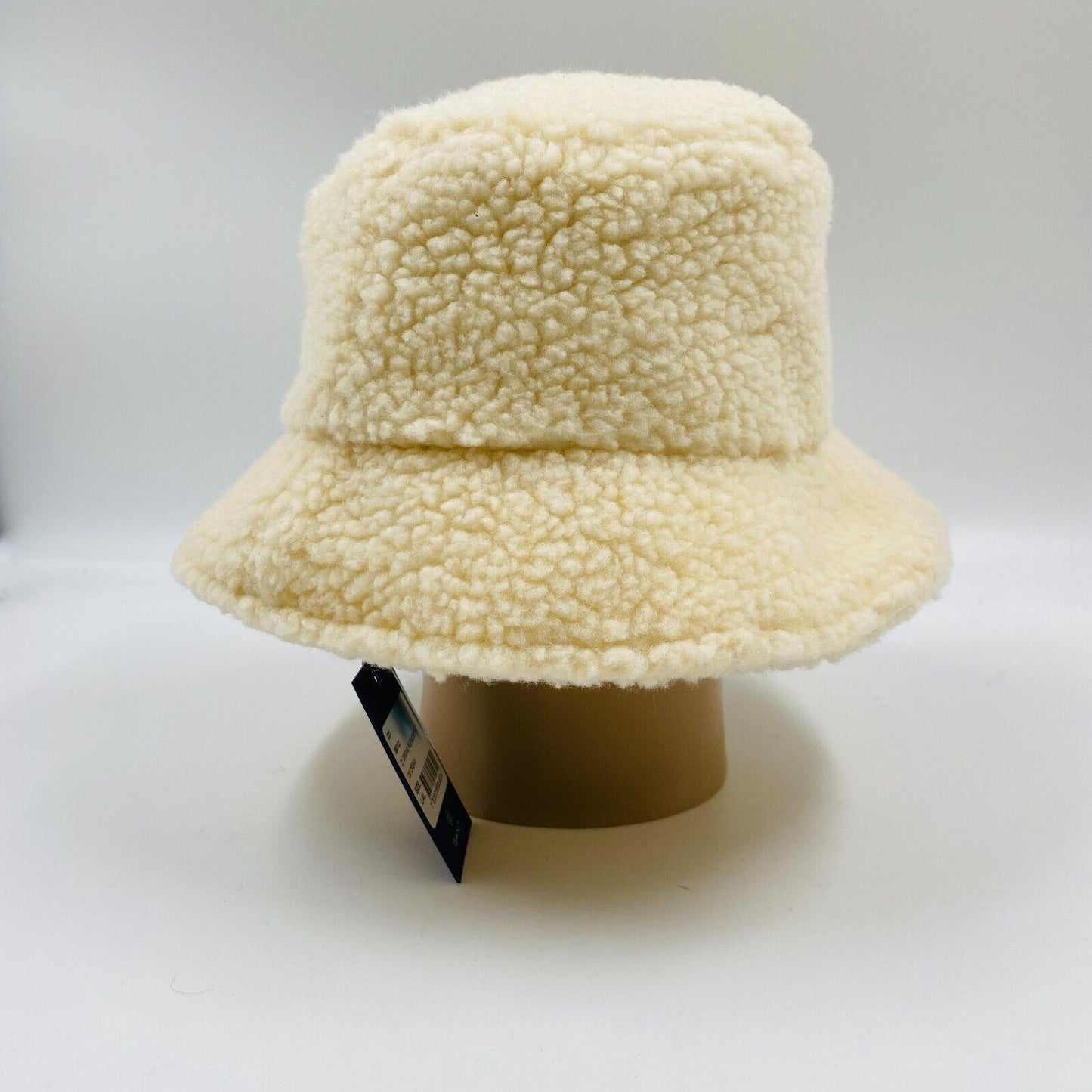 GANT Unisex Teens Light Beige Fleece Pile Bucket Hat Size L / XL