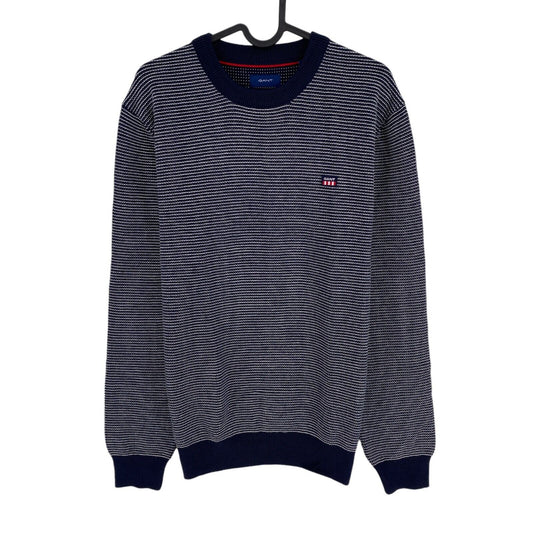 GANT Navy Blue Light Texture Crew Neck Sweater Pullover Size M