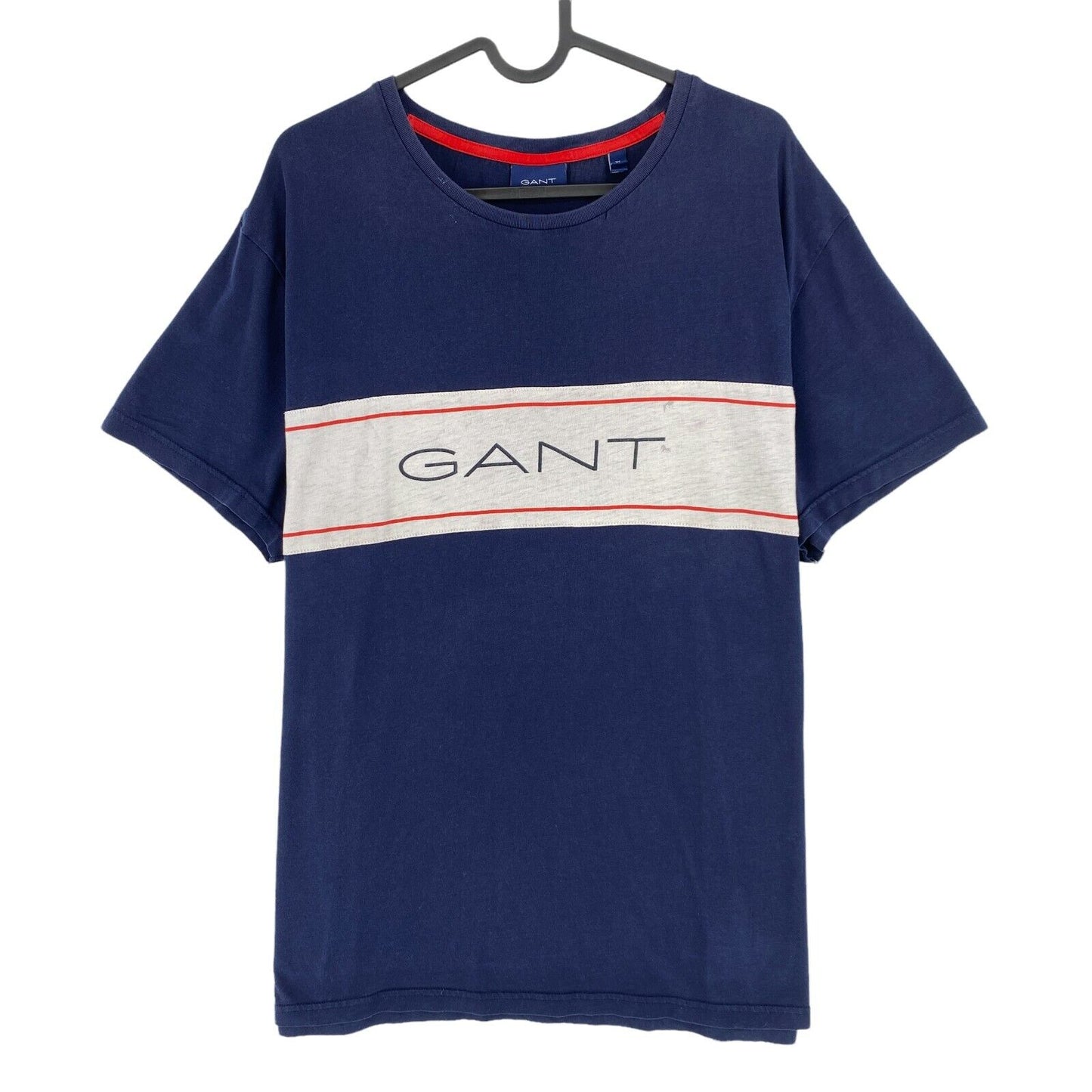 GANT Navy Blue Big Logo Crew Neck T Shirt Size XL