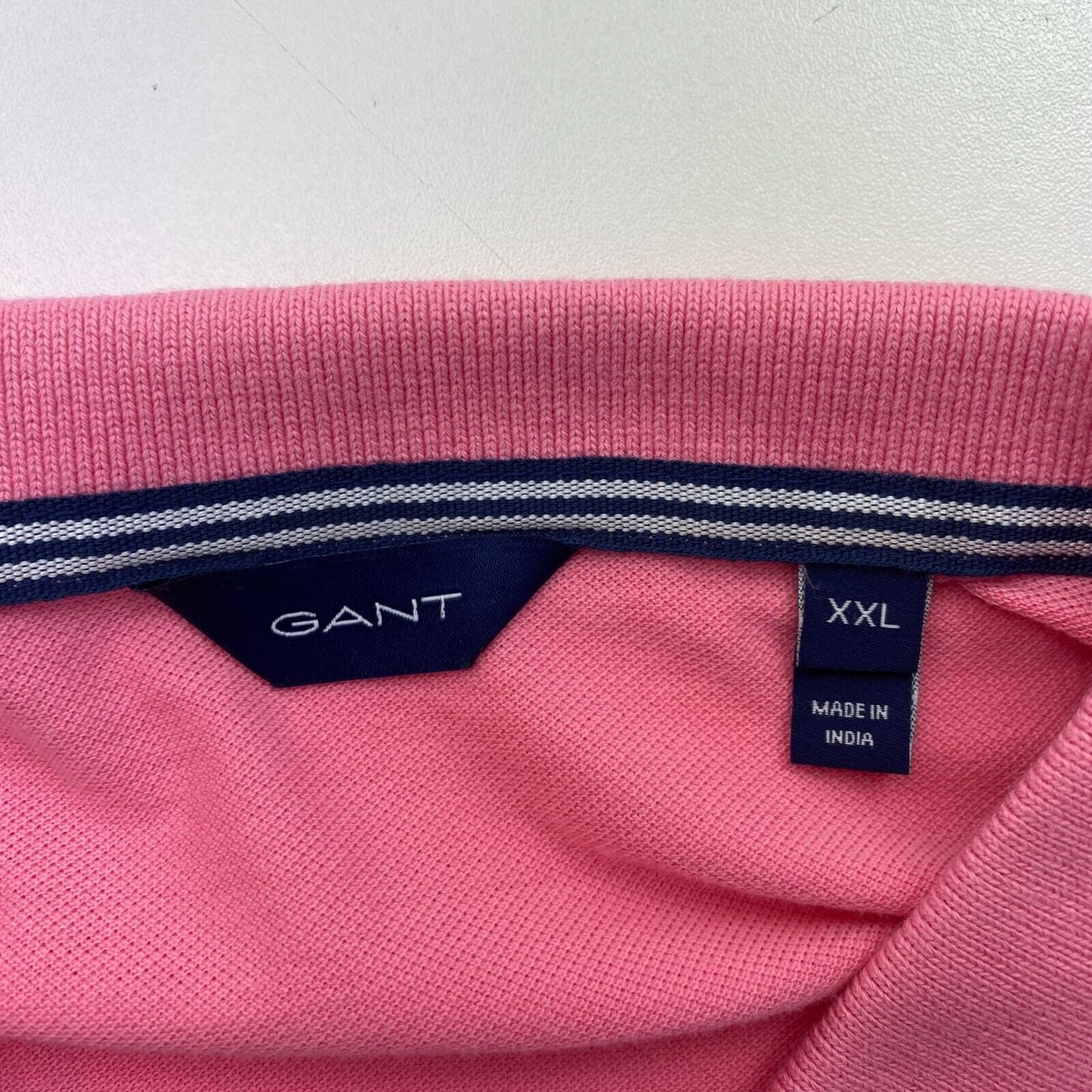 GANT Women Pink Solid Pique Short Sleeve Polo Shirt Size 2XL XXL