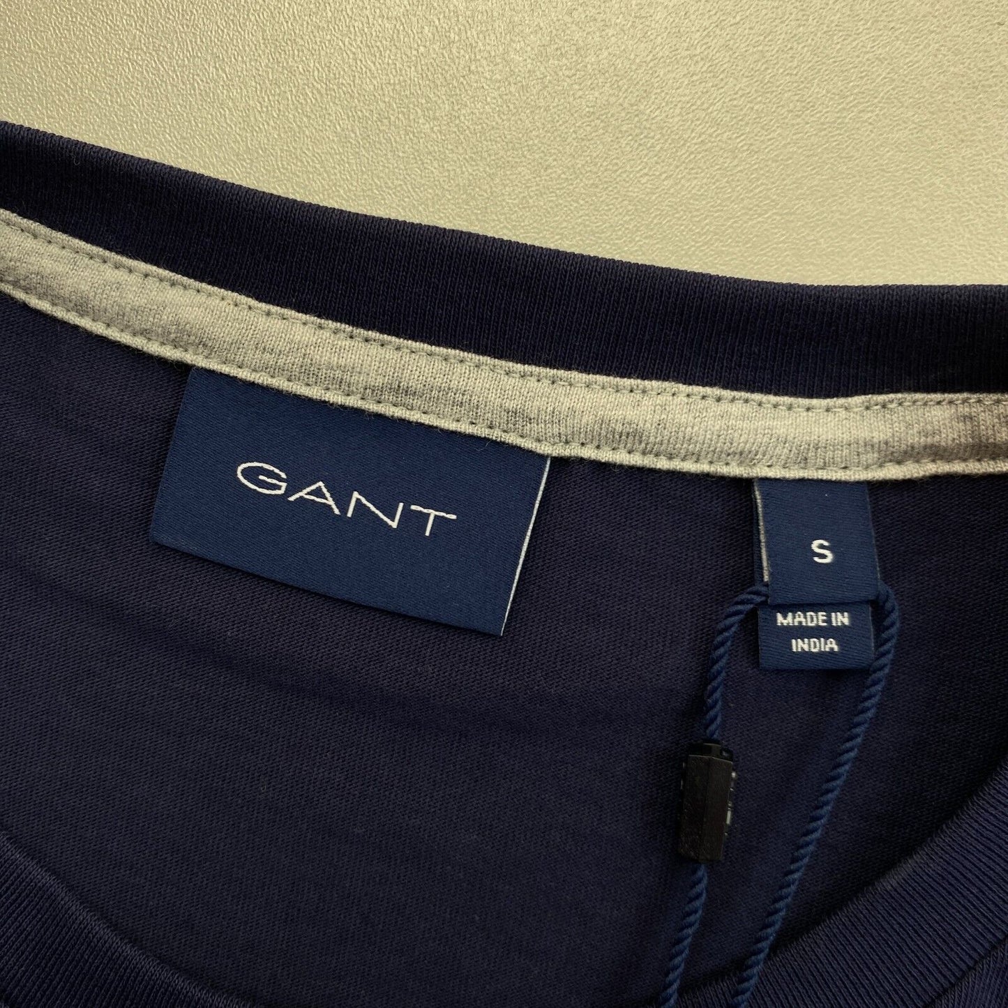 GANT Navy Blue Archive Shield EMB Crew Neck Short Sleeves T Shirt Size S