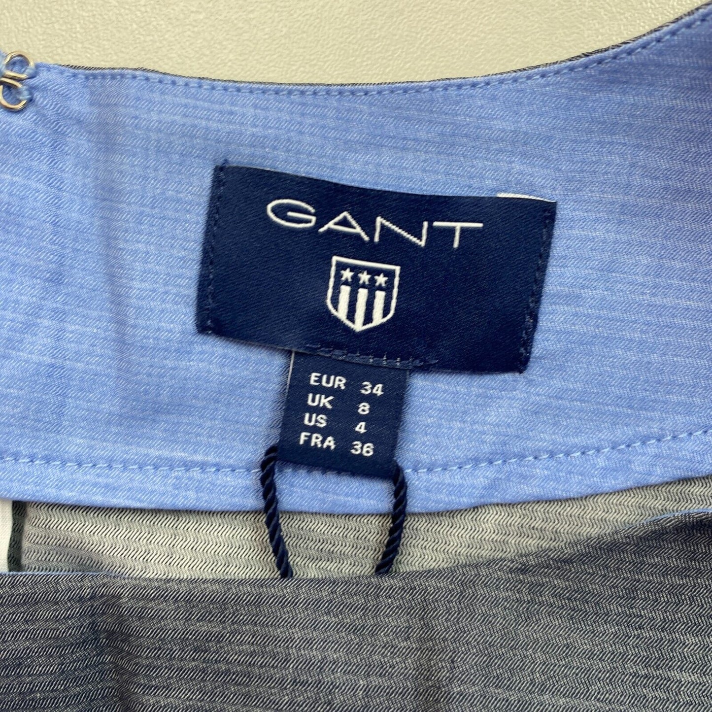 GANT Etuikleid mit blauen Streifen, Größe EU 34 UK 8 US 4