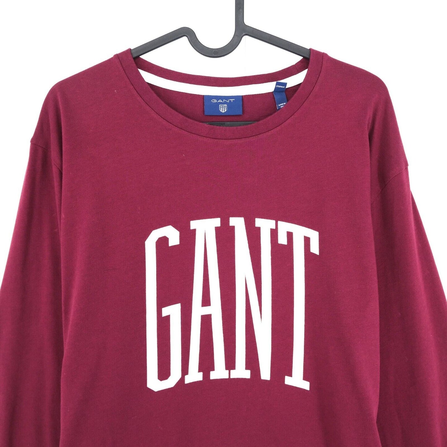 GANT Purple Big Logo Crew Neck T Shirt Top Size L