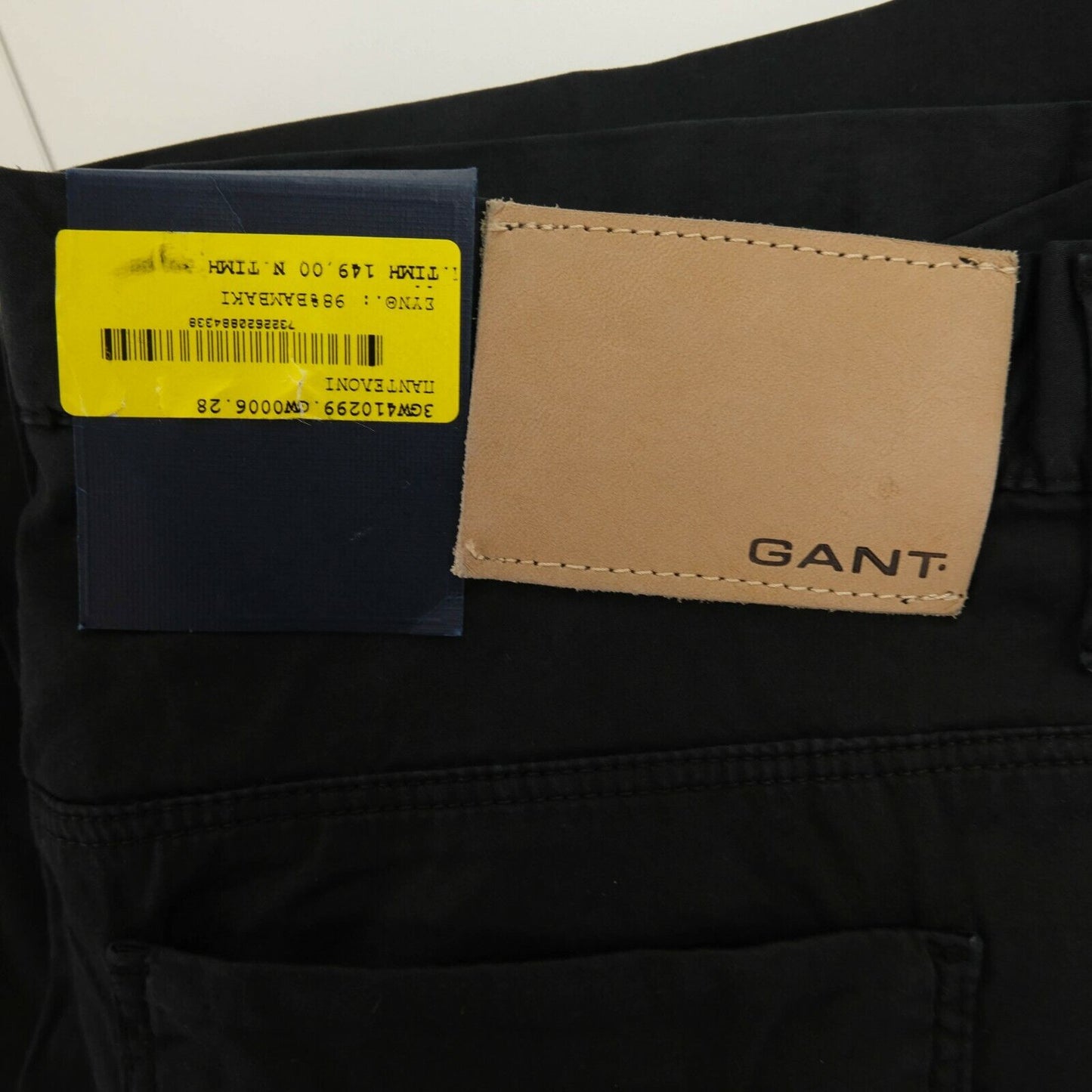 GANT Black Dawn Cotton Satin Capri Pants Trousers Size 28