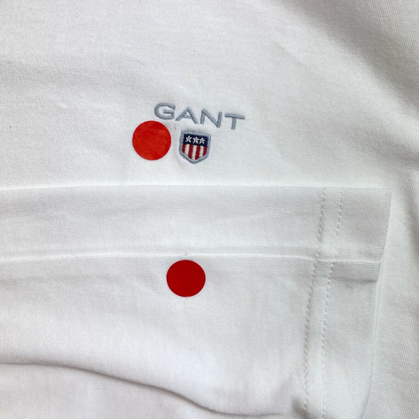 GANT White Original Slim Crew Neck T Shirt Size M