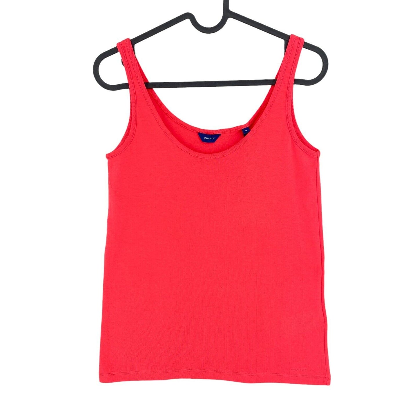 GANT Red 1 x 1 Rib Scoop Neck Tank Top Size M