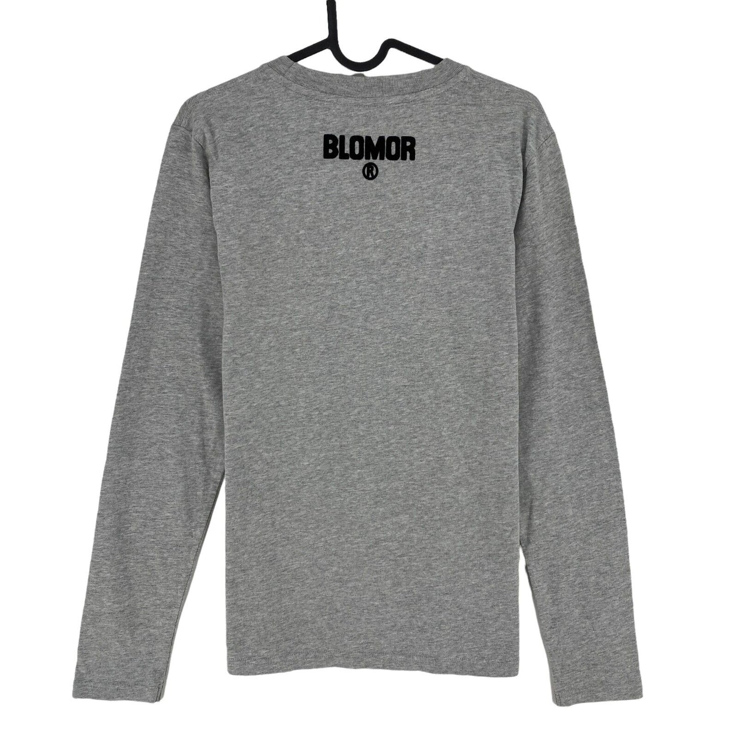 BLOMOR Grey 100% Cotton Round Neck Long Sleeve Jersey T-Shirt Top Size M