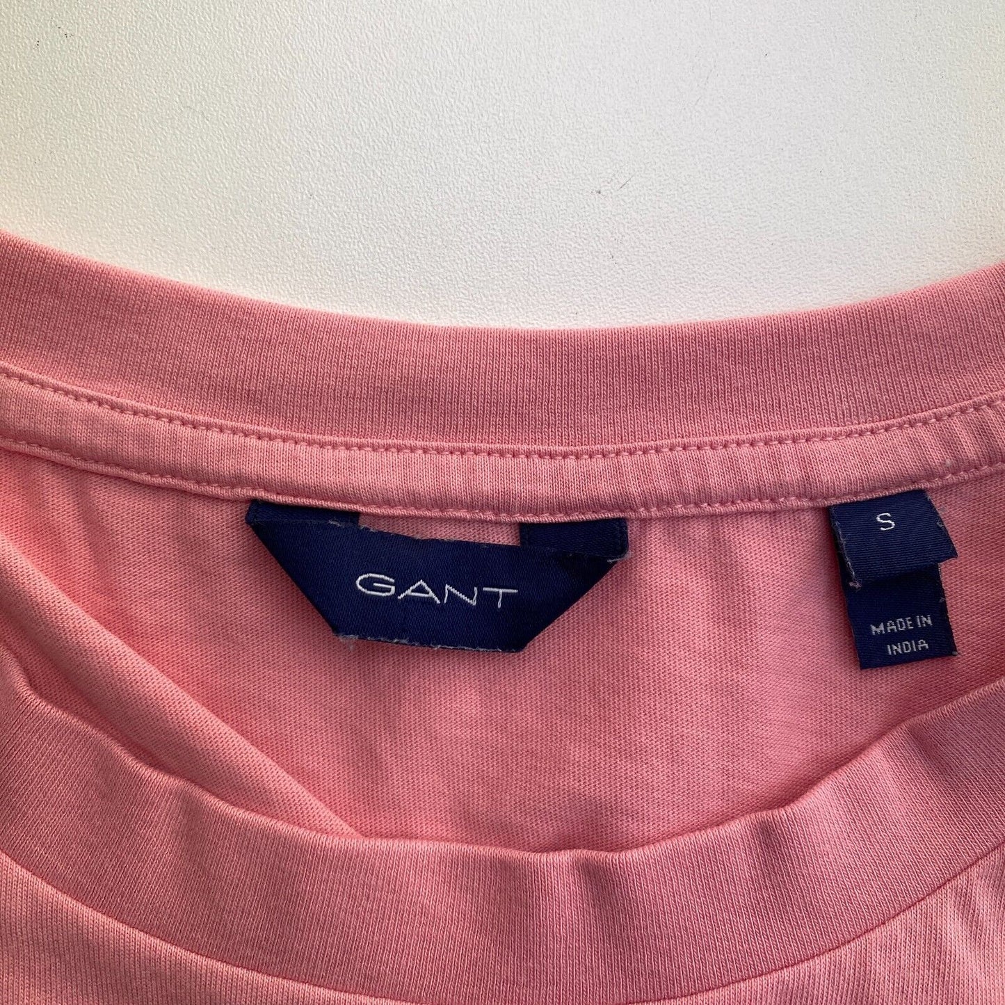 GANT Women Pink Tonal Archive Shield Crew Neck SS T Shirt Size S