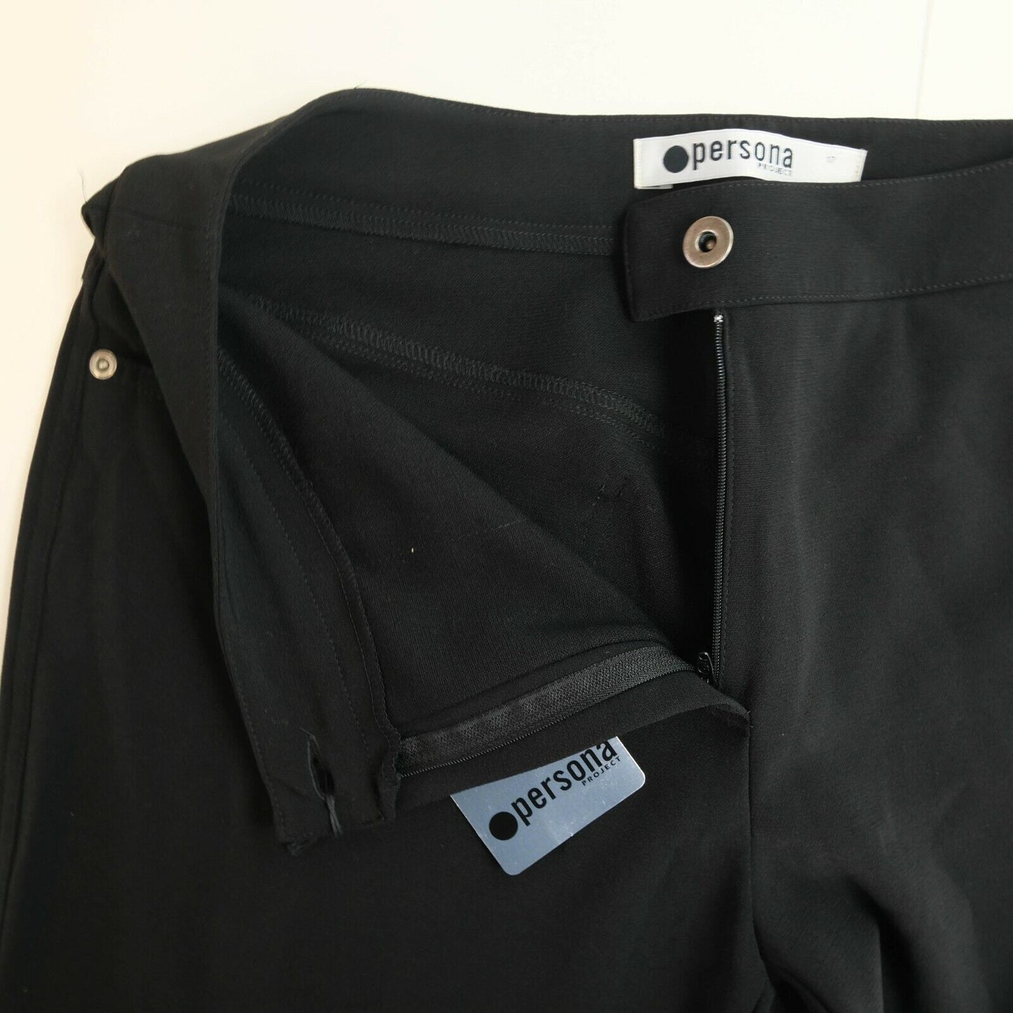 PERSONA Black Pants Trousers Size EU 38 UK 10 US 8