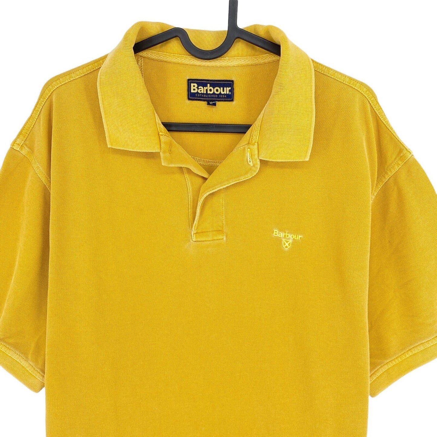 Barbour Yellow Pique Polo Shirt Size XL