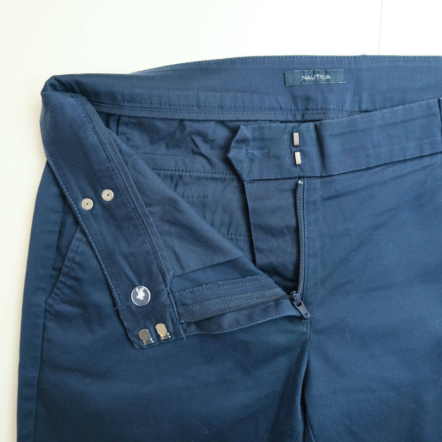 NAUTICA Navy Blue Chino Pants Trousers Size 4 / S 6 / S