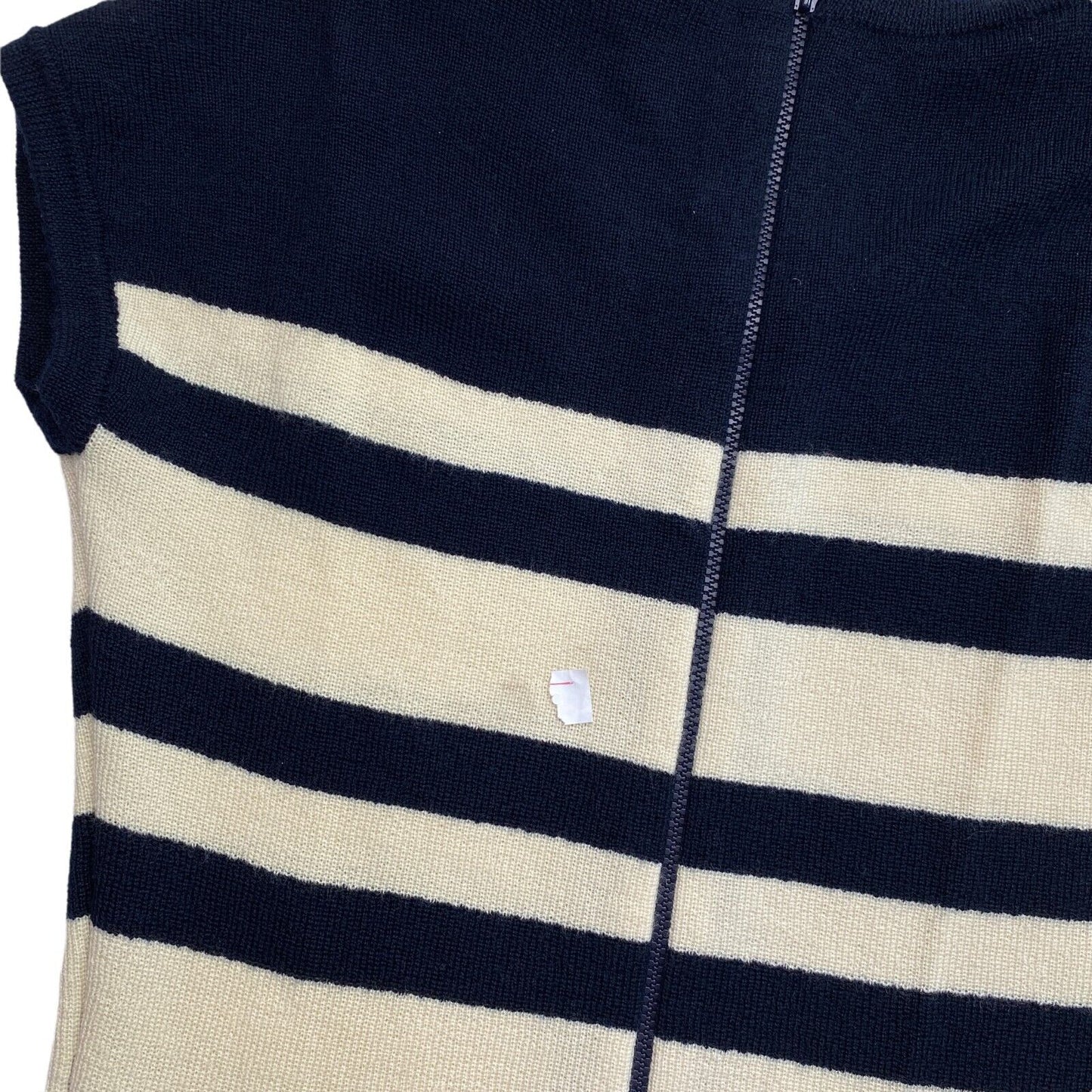 GANT Navy Blue Striped 100% Wool Sleeveless Crew Neck Dress Size S