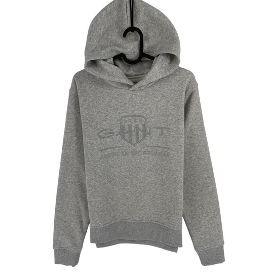 GANT Boys Grey Tonal Archive Shield Hoodie Sweater Size 16 Years 176 cm