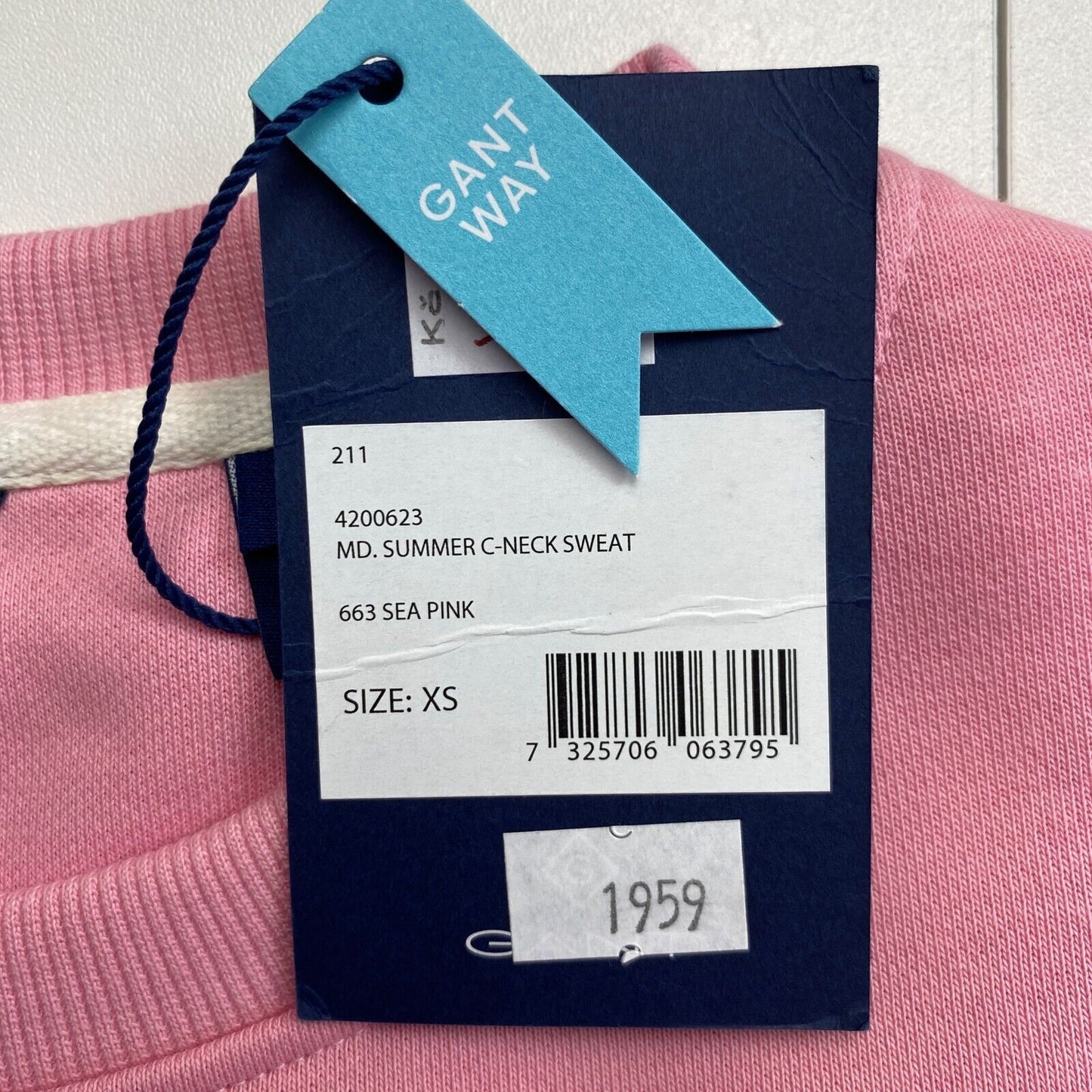 GANT Pink MD Summer Crew Neck Sweater Taille XS