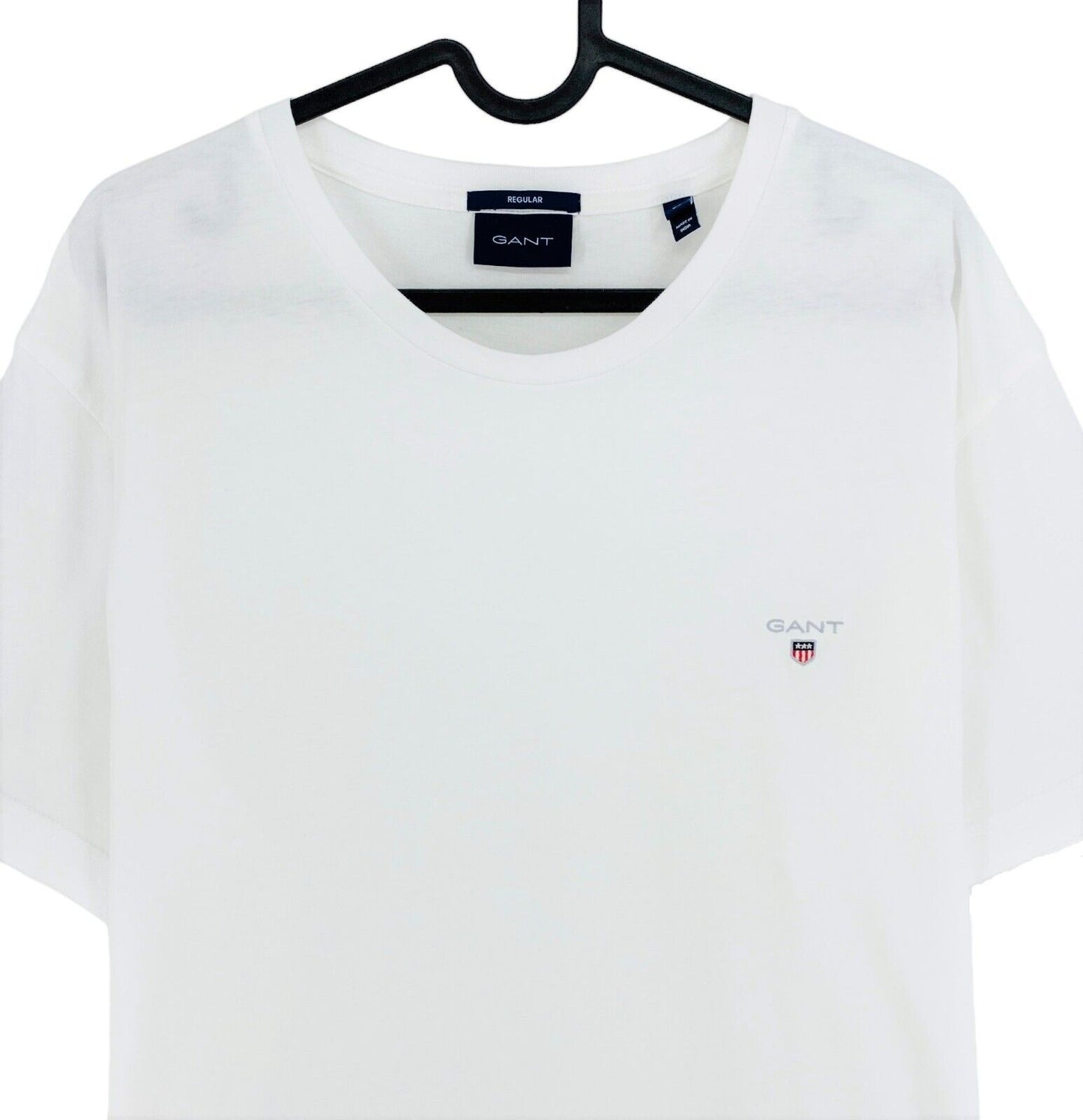 GANT T-shirt à manches courtes et col rond blanc Original, coupe régulière, taille XL