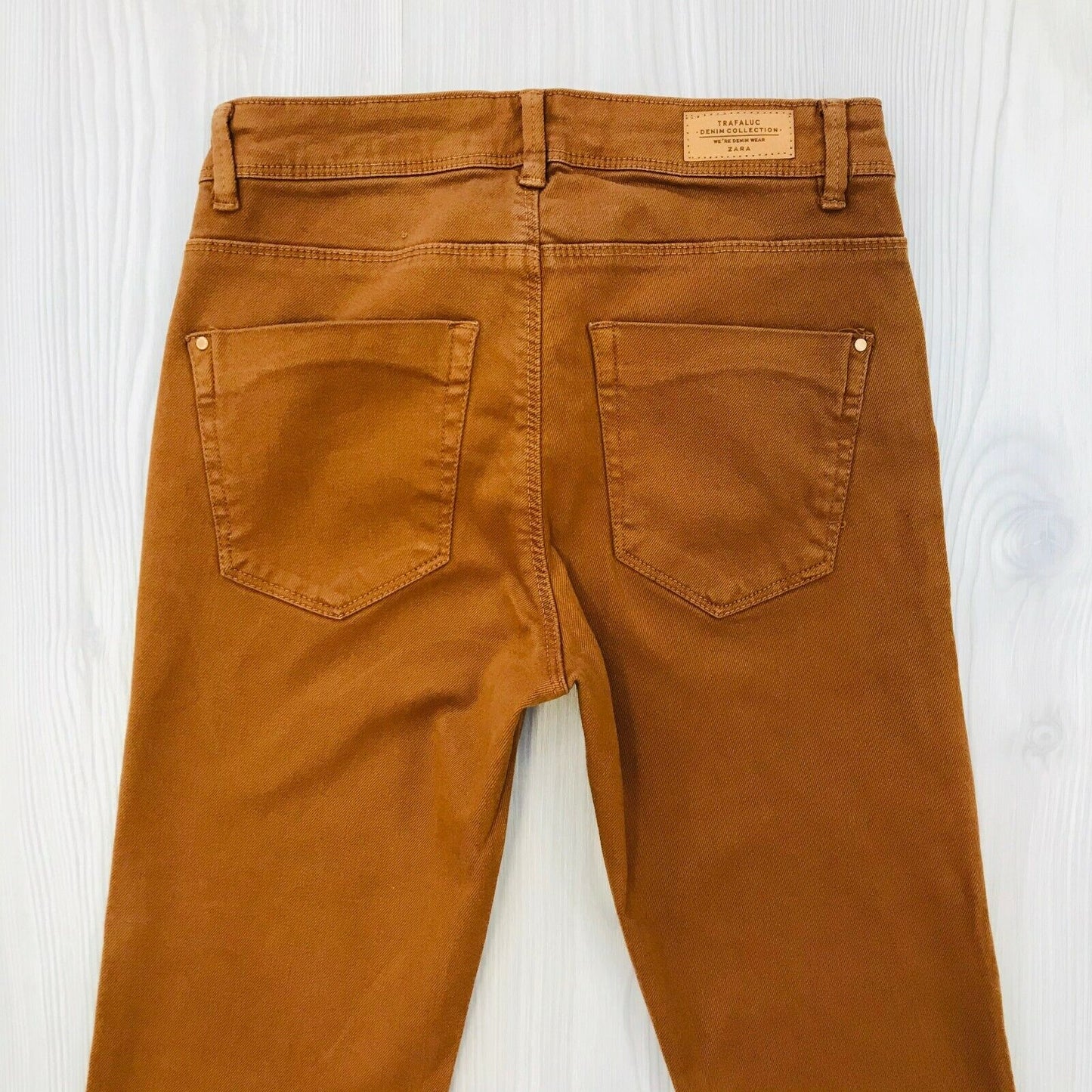 ZARA Trafaluc Women's Orange Slim Fit Jeans Size EUR 34 USA 2 W24