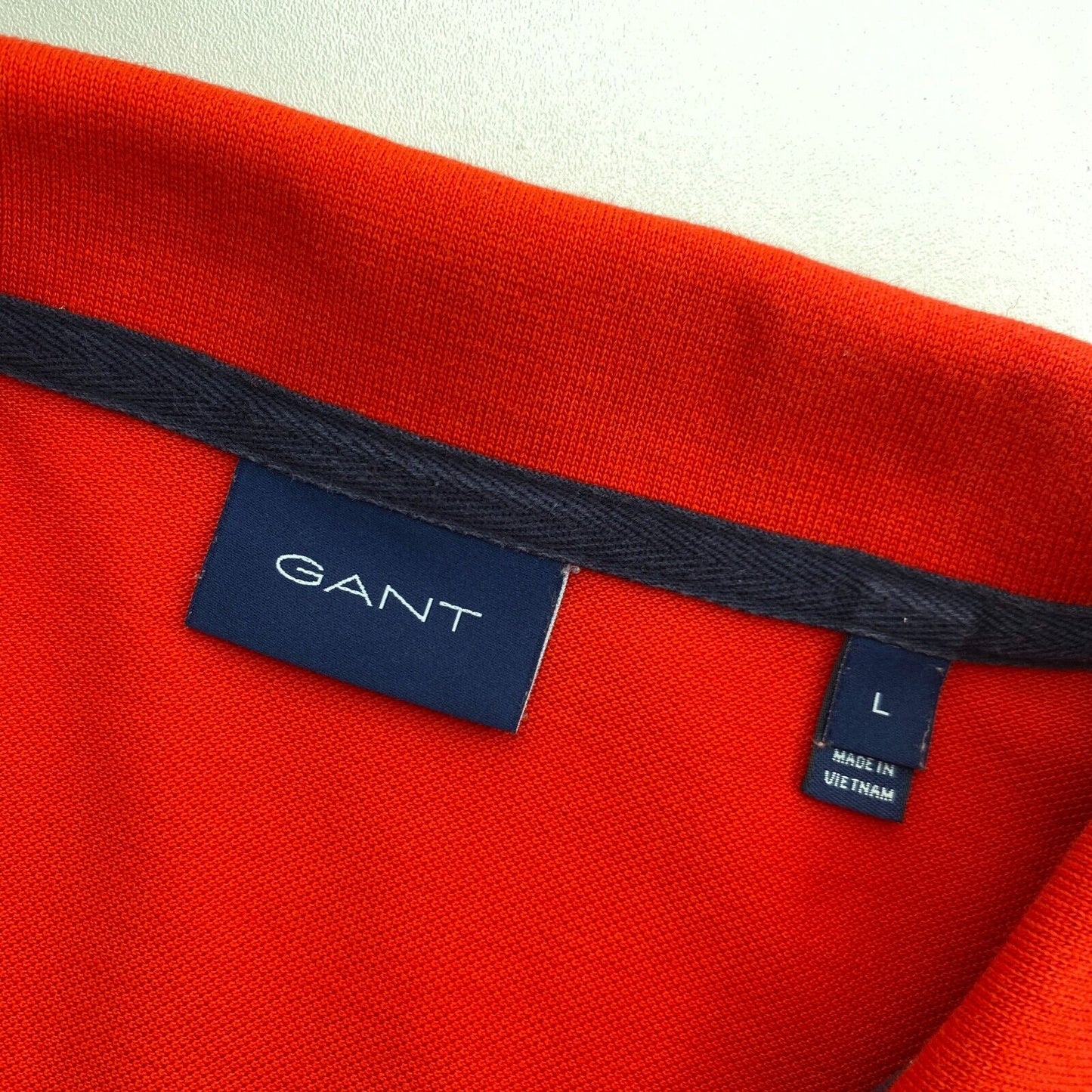 GANT Red Archive Shield Emb Pique Rugger Polo Shirt Size L