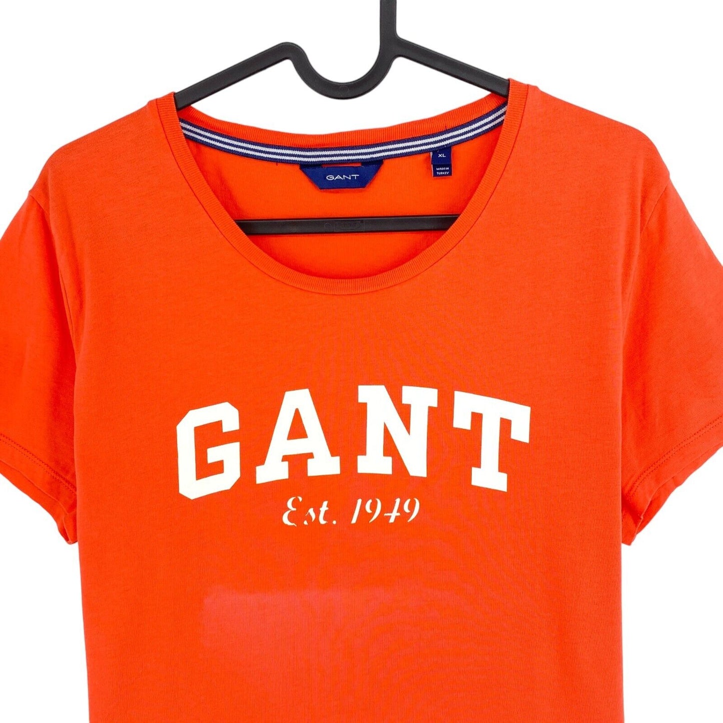 GANT Orange Logo Crew Neck T-shirt Taille XL