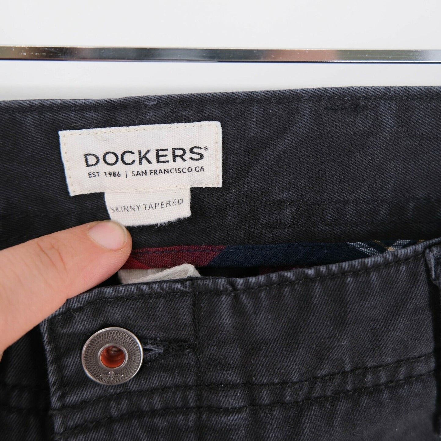 DOCKERS Dark Grey Skinny Tapered Jeans Size W33 L36