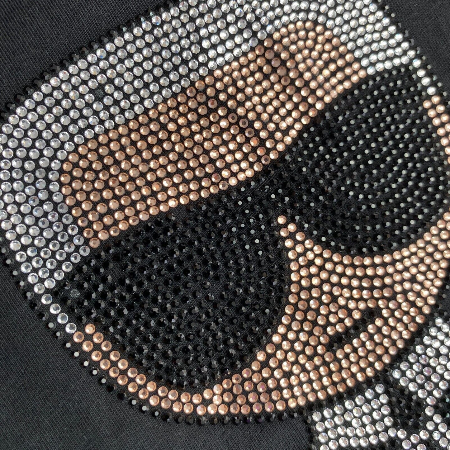 Karl Lagerfeld Black Ikonik Rhinestone Karl Crew Neck T Shirt Size XS